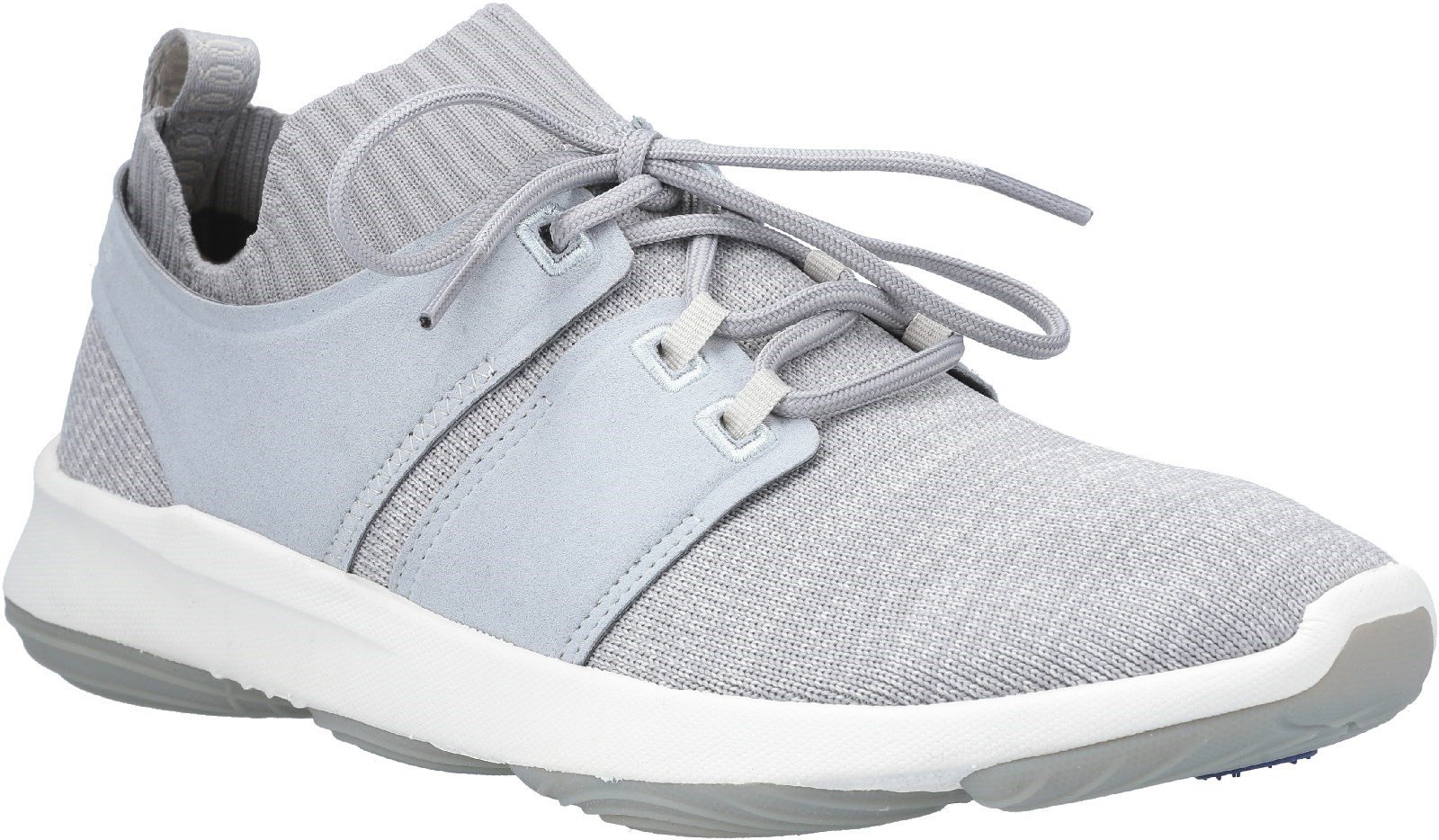 Hush Puppies Men's World BounceMax Lace Up Trainer Various Colours 28382 - Cool Grey Knit 6