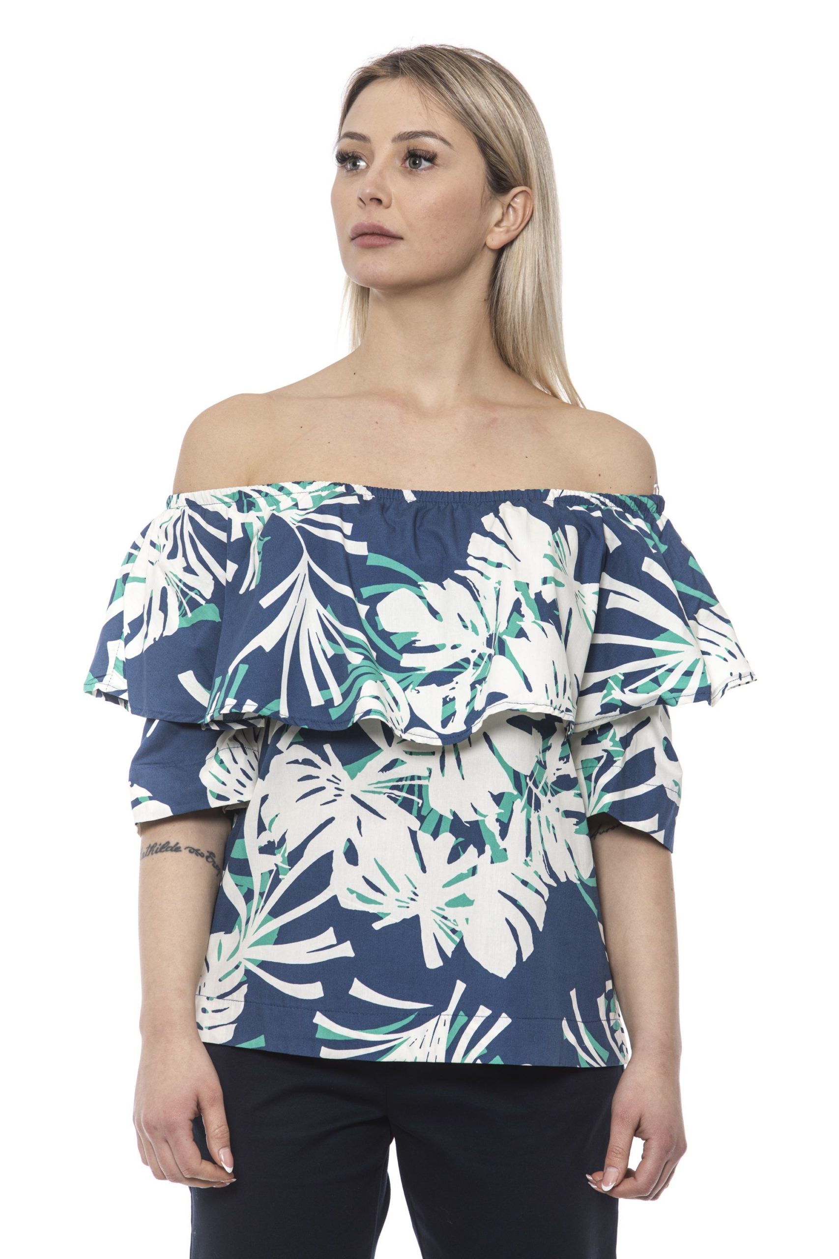 Alpha Studio Women's Bluroyal T-Shirt Blue AL1394955 - IT40 | XS
