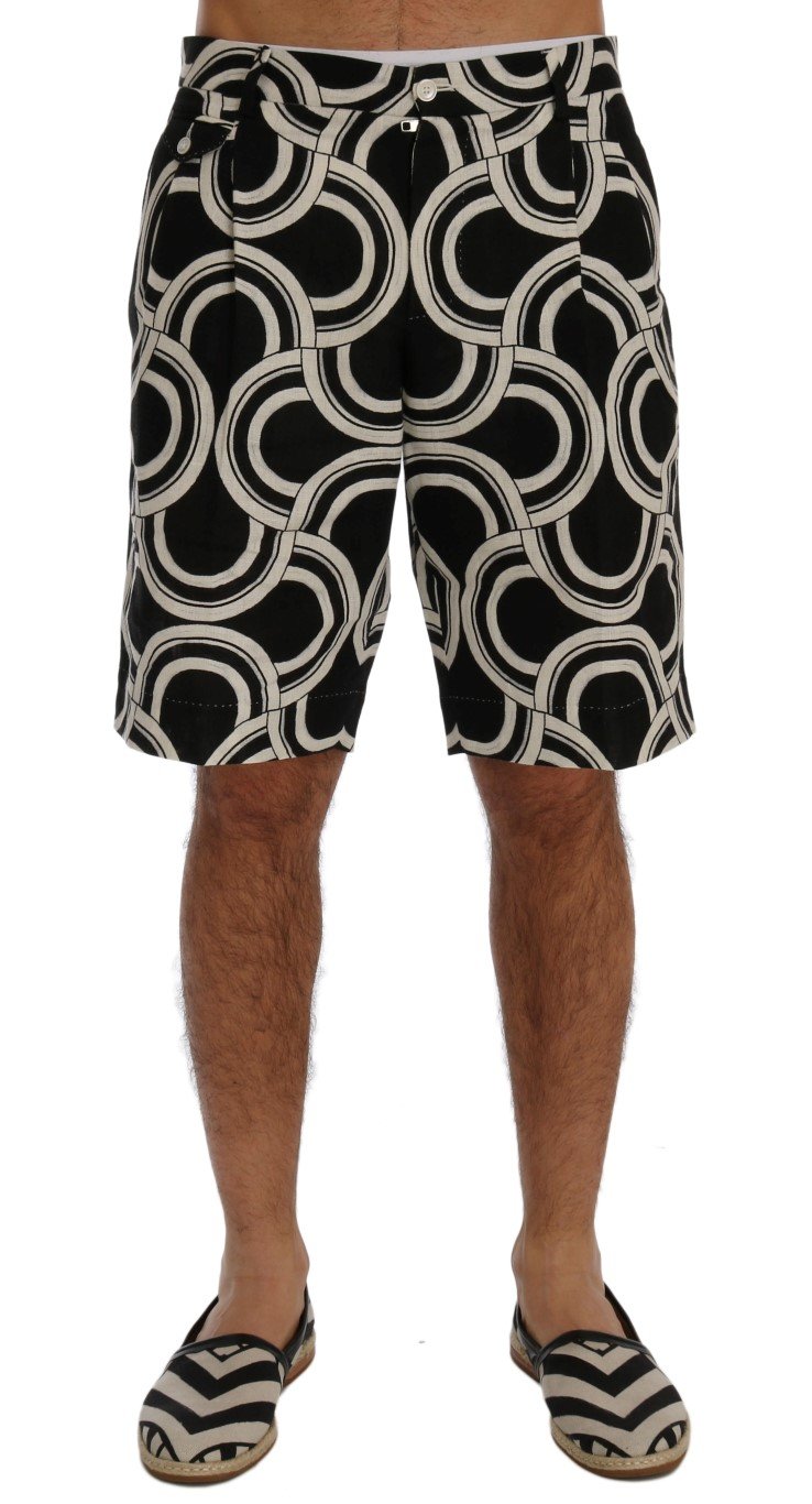 Dolce & Gabbana Men's Pattern Linen Shorts Multicolor SIG60406 - IT44 | XS