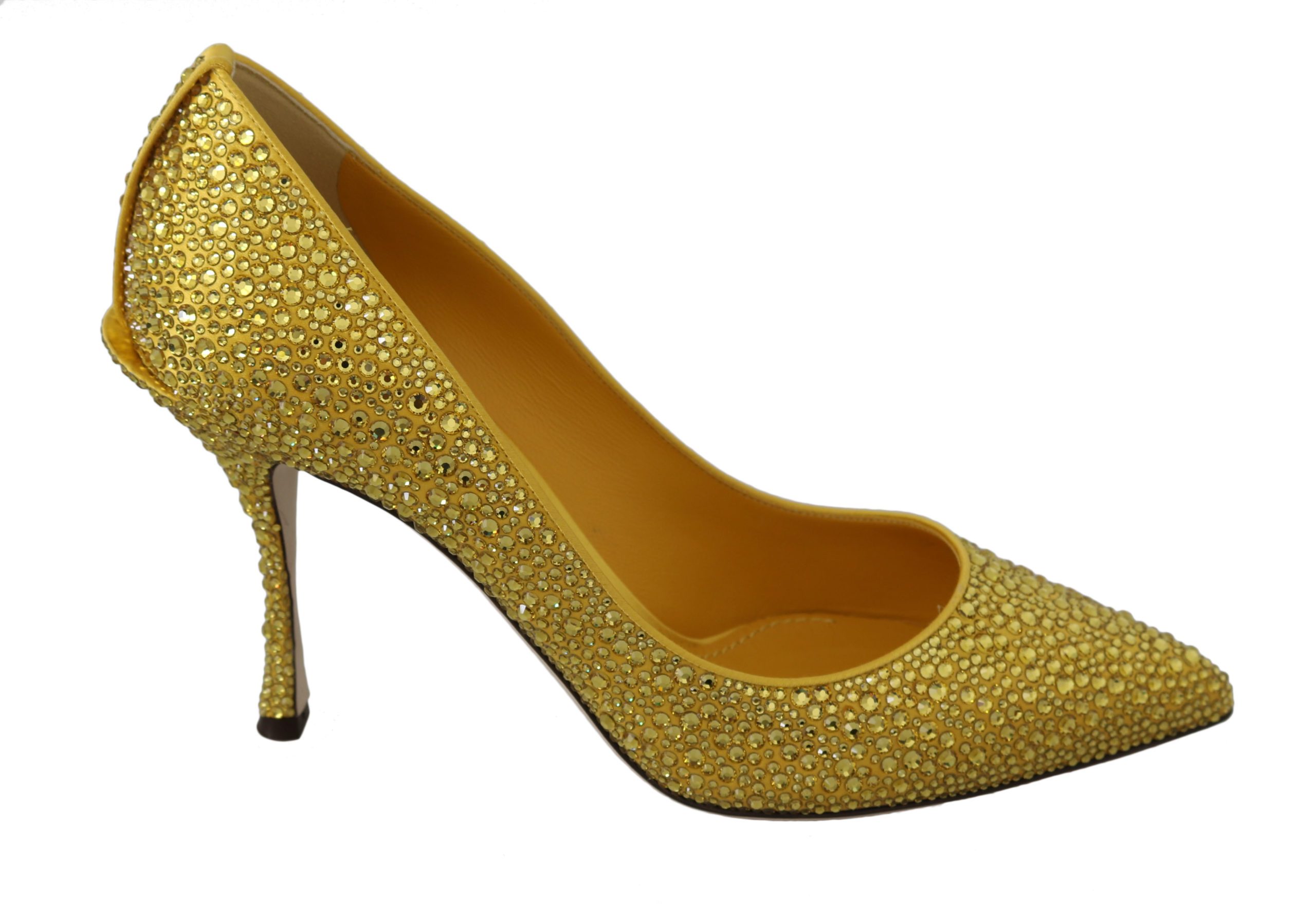 Dolce & Gabbana Women's Crystals High Pumps Yellow LA7458 - EU40/US9.5