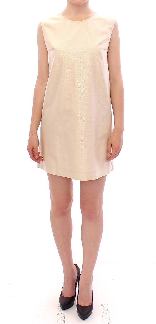 Andrea Incontri Women's Sleeveless Shift Mini Dress Beige GSS10721 - IT44|L