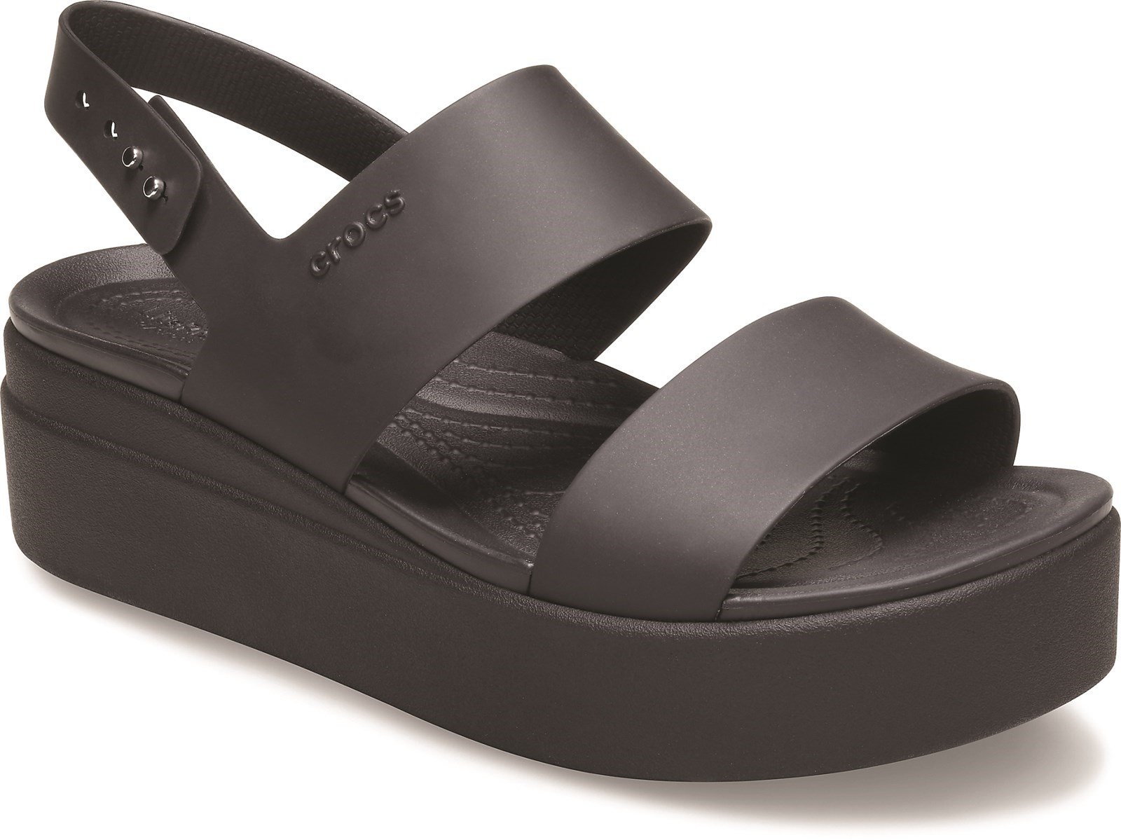 Crocs Women's Brooklyn Low Wedge Platform Sandal Various Colours 31458 - Black 3