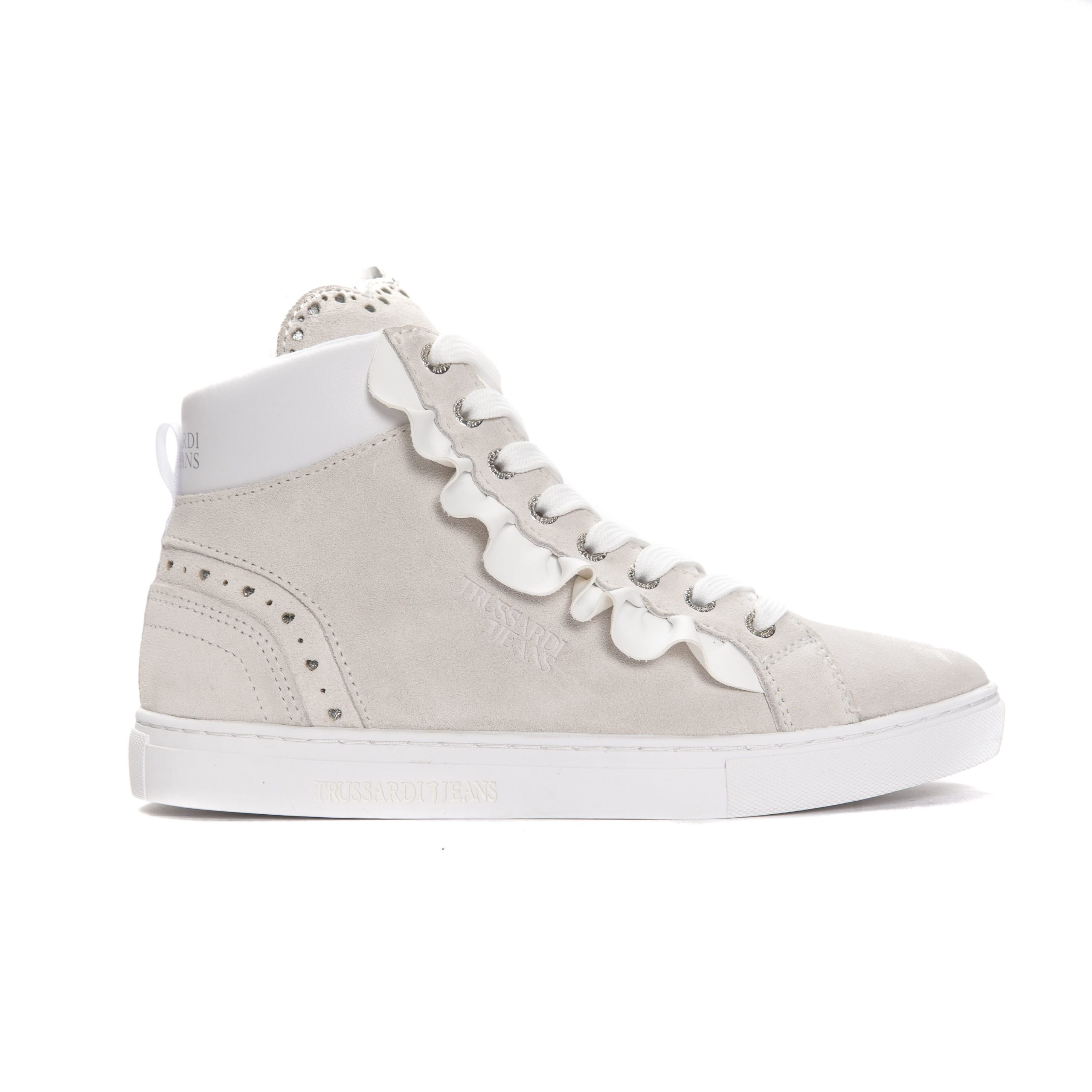 Trussardi Jeans Women's Bianco Trainer White TR662821 - EU35/US4.5