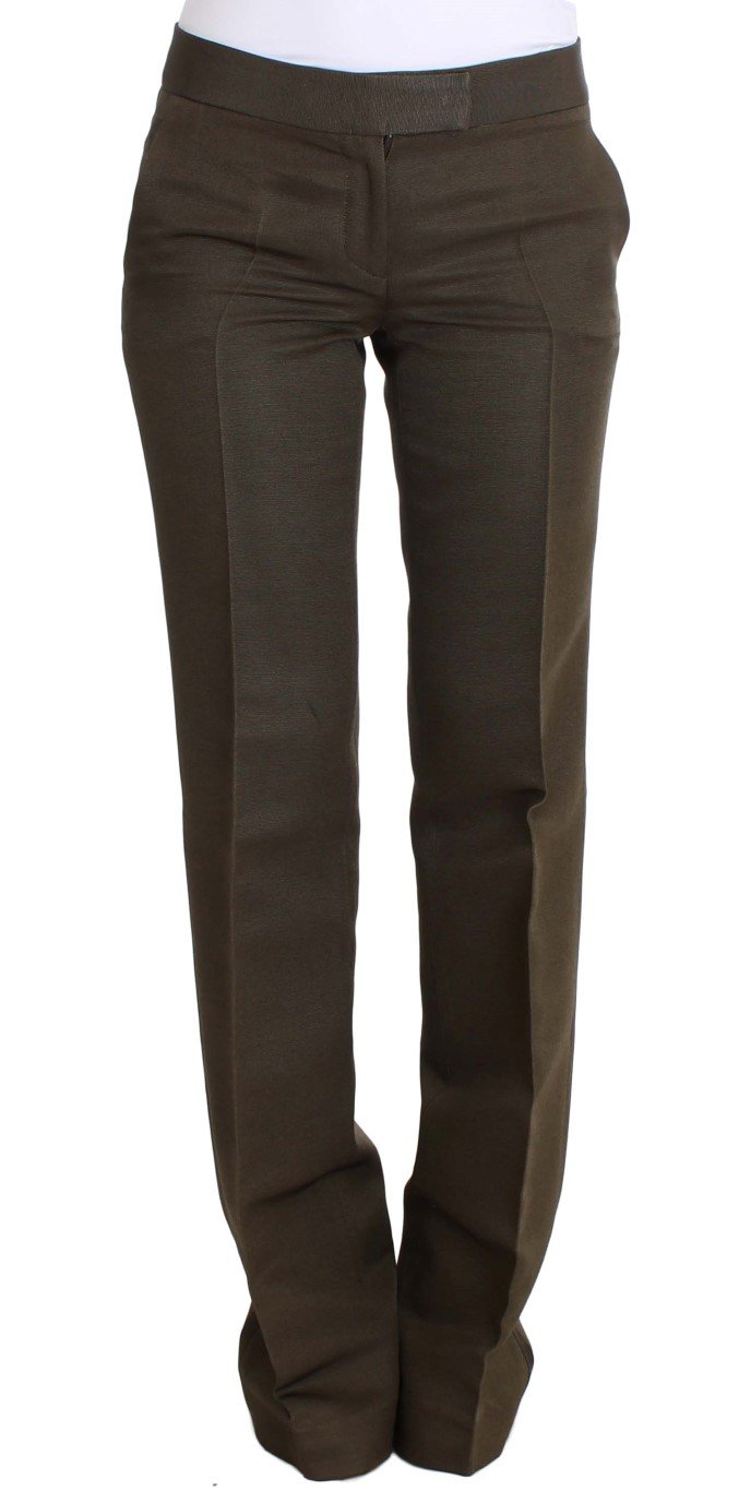 Ermanno Scervino Women's Formal Trouser Green SIG30392 - IT40|S