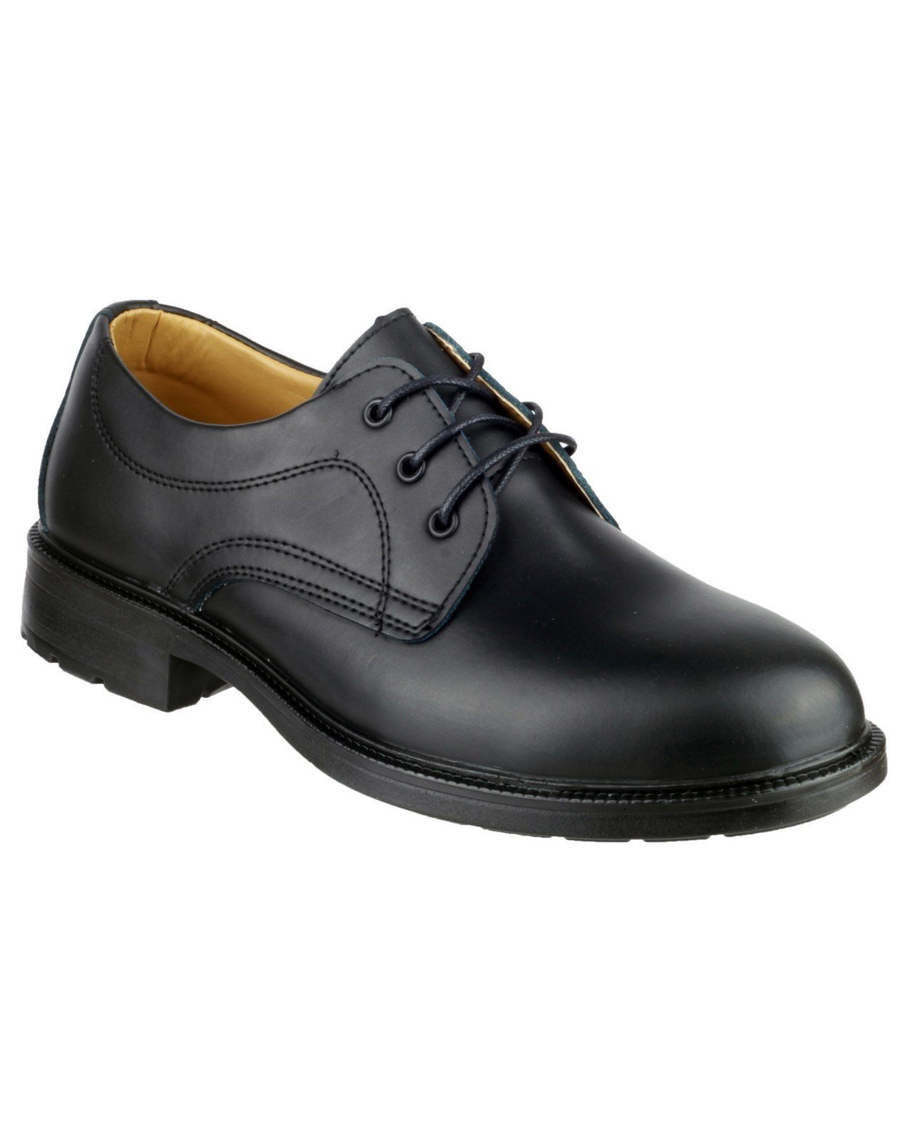 Amblers Men's Newport Derby Shoe Black 20208 - Black 6