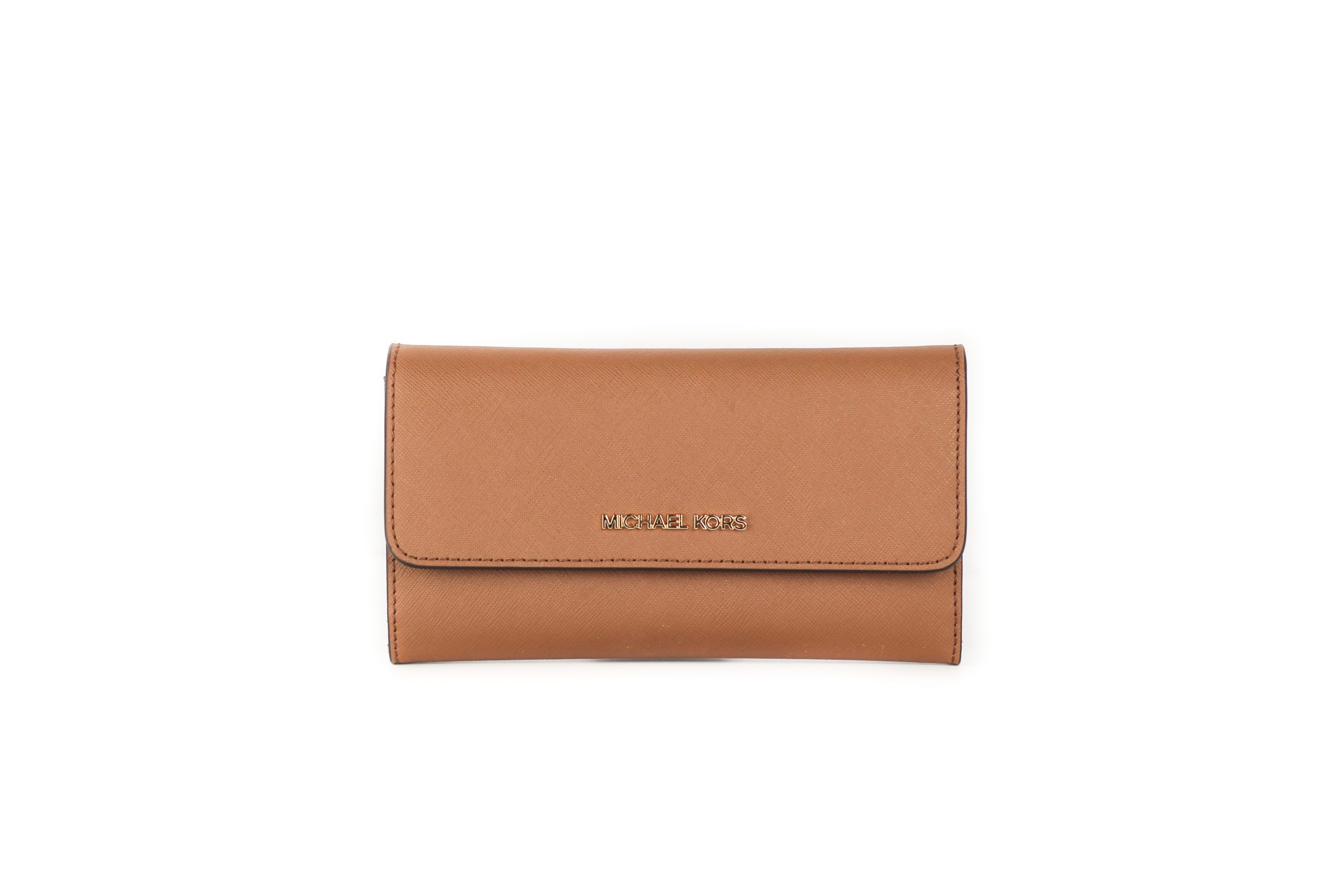 Michael Kors Women's Jet Set Trifold Wallet Brown 46289