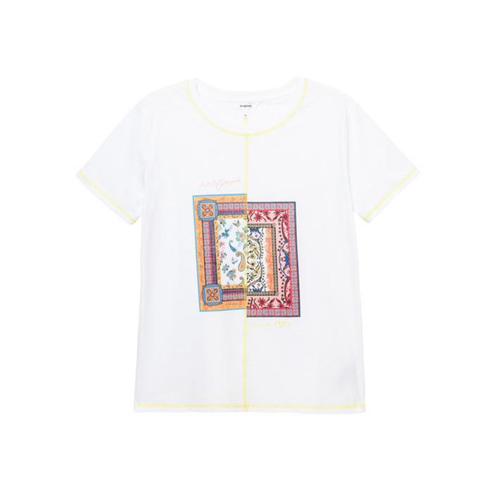 Desigual Women's T-Shirt White 205326 - white S