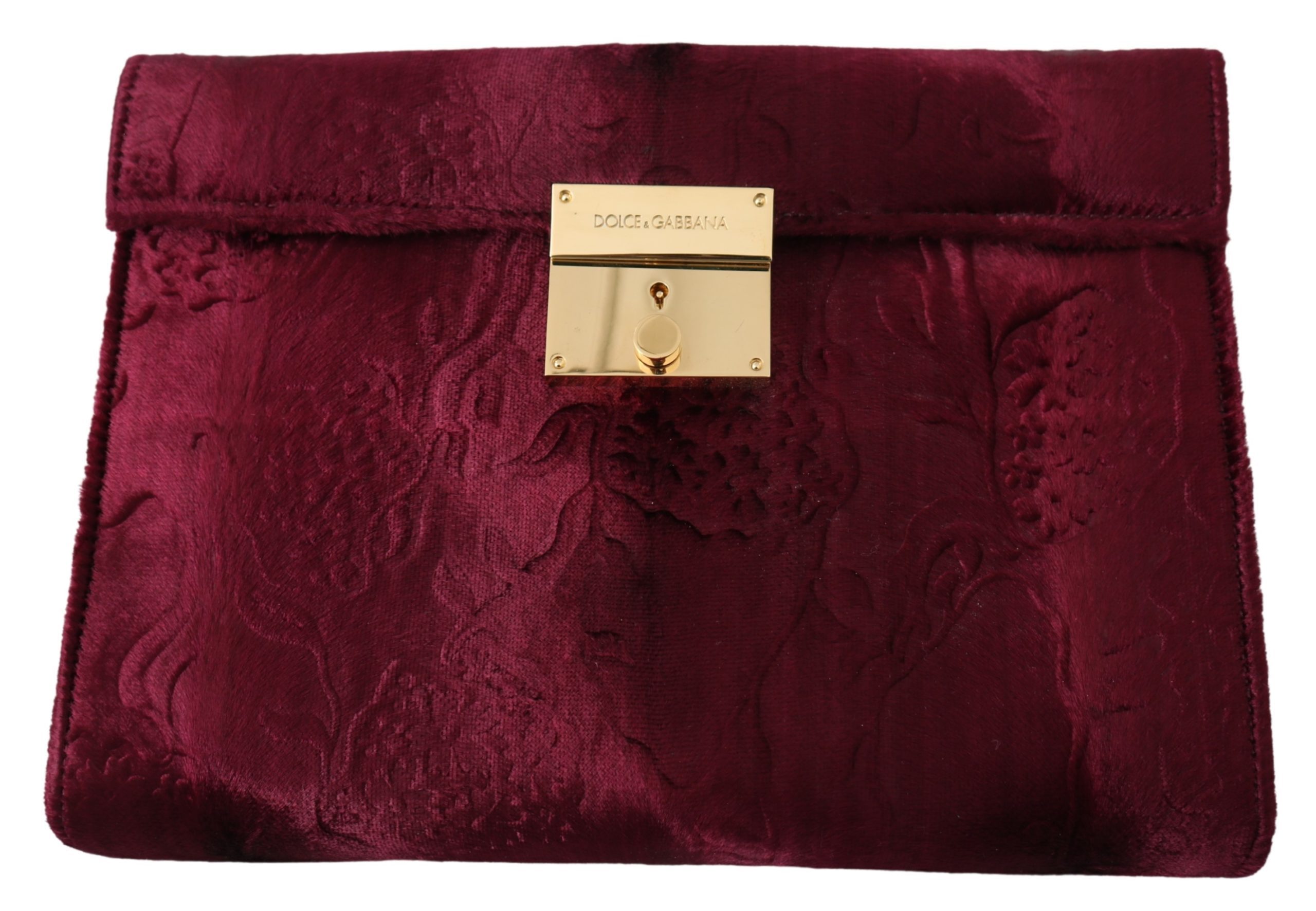Bordeaux Velvet Leather Women Document Briefcase Bag
