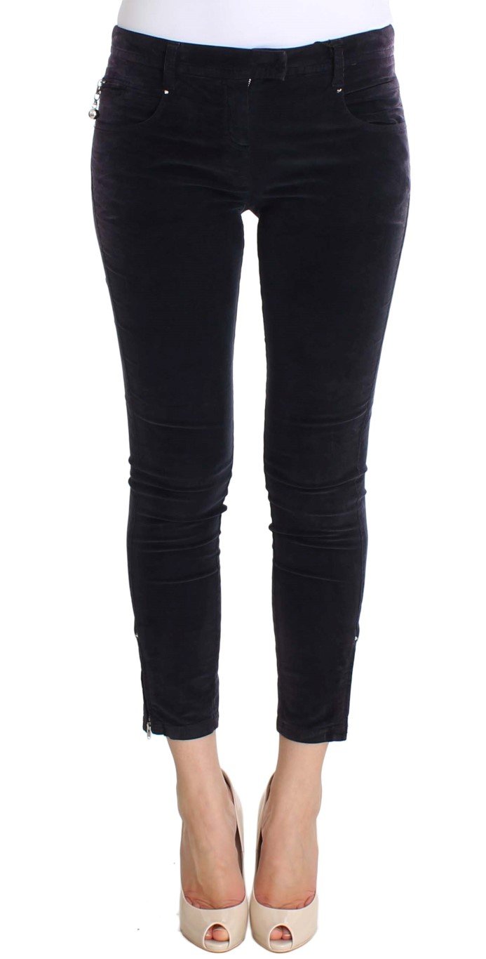 Costume National Women's Cropped Corduroys Jeans Purple SIG30157 - W26
