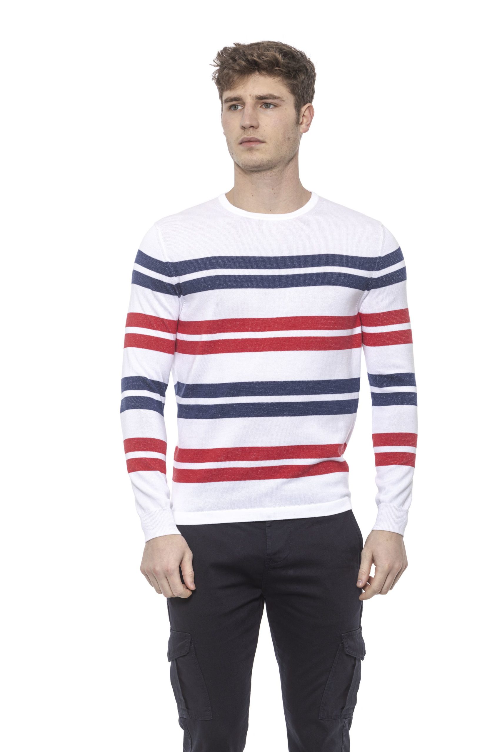 Alpha Studio Men's Biancoottic Sweater White AL1374465 - IT50 | L