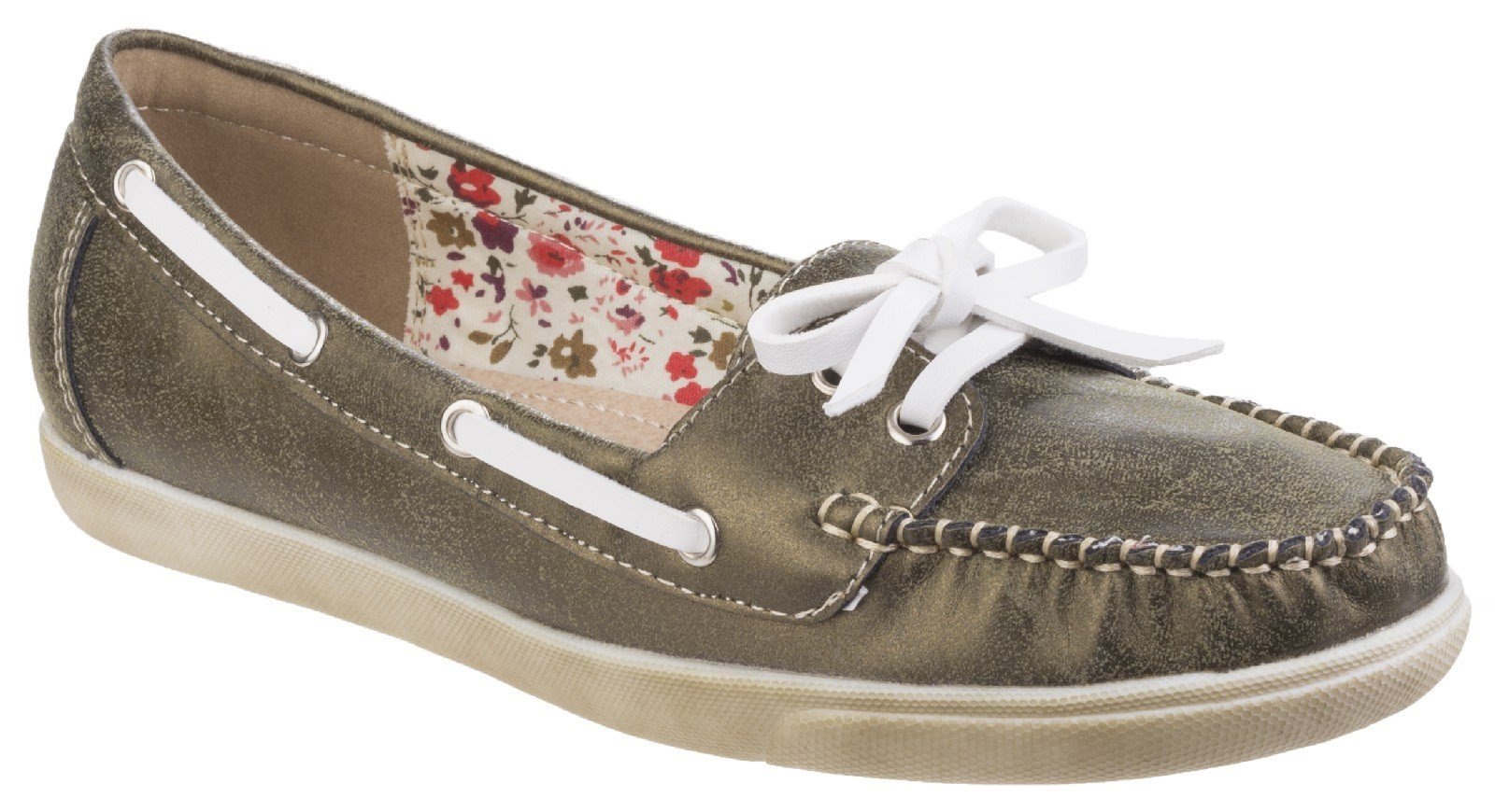 Fleet & Foster Women's Melbeck Ladies Boat Shoe Grey 24944-41270 - Green 4