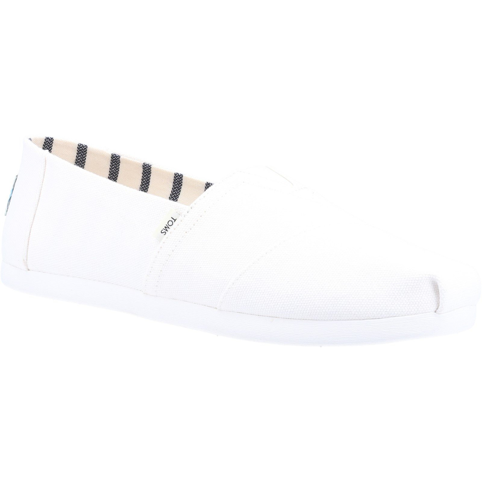 TOMS Men's Alpargata Canvas Loafer White 32554 - White 12