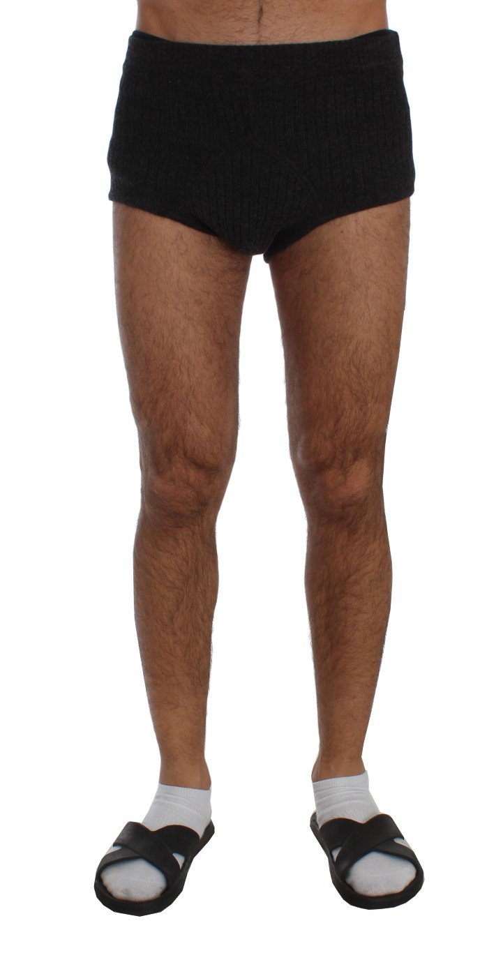 Dolce & Gabbana Men's Wool Mini Stretch Shorts Gray SIG50617 - L