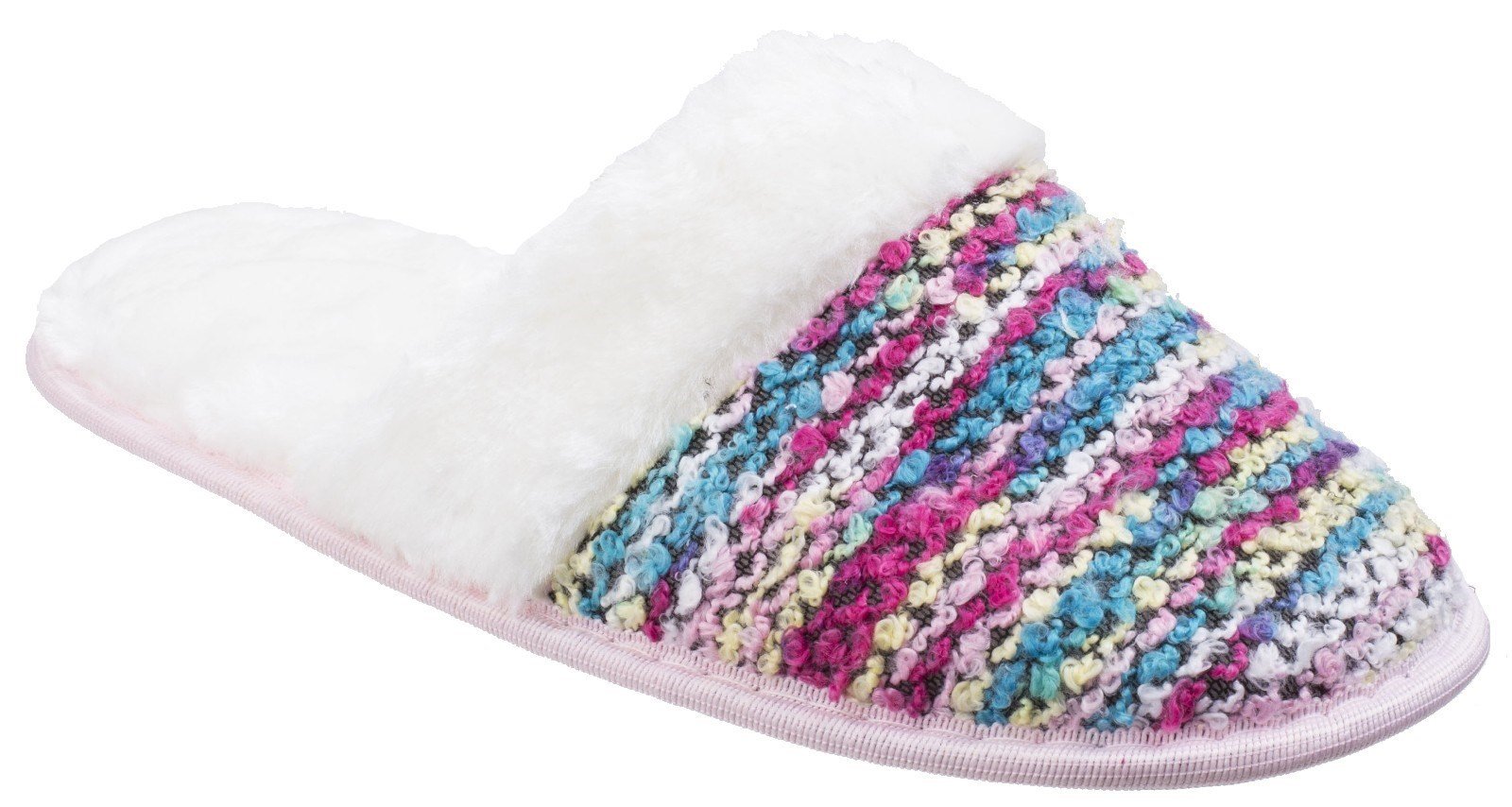 Divaz Women's Salzburg Knitted Mule Slipper Various Colours 25586 - Pink 4