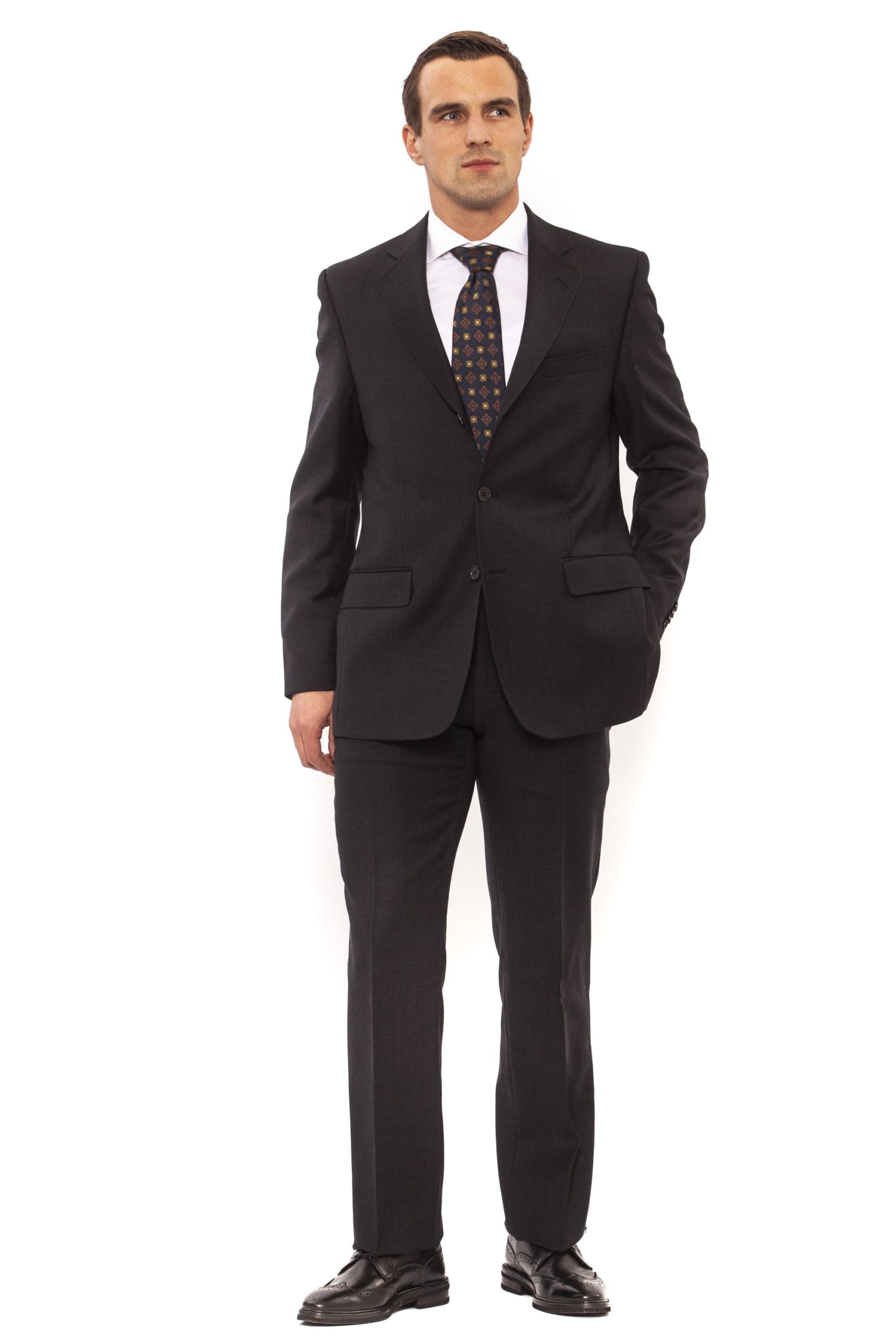 Ferre Men's Clothing Anthracite Suit Gray FE991812 - IT50 | L