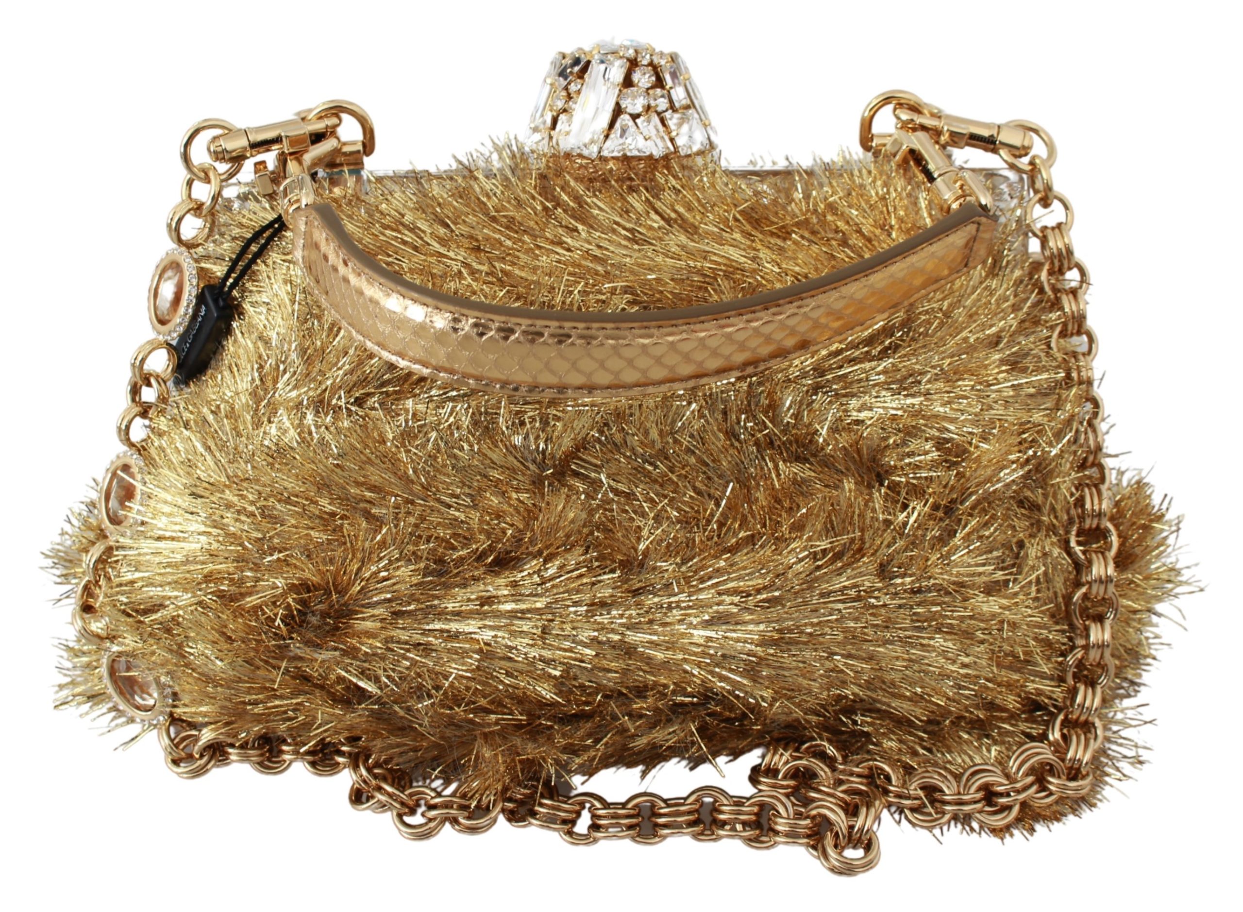 Dolce & Gabbana Women's Crystals Clutch Bag Gold VAS9381