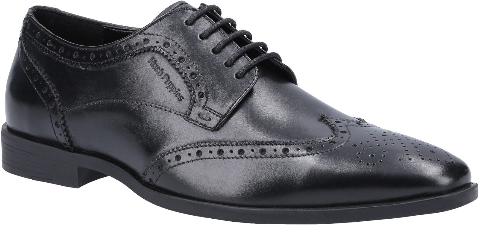 Hush Puppies Men's Elliot School Brogue Shoe Black 30814 - Black 6