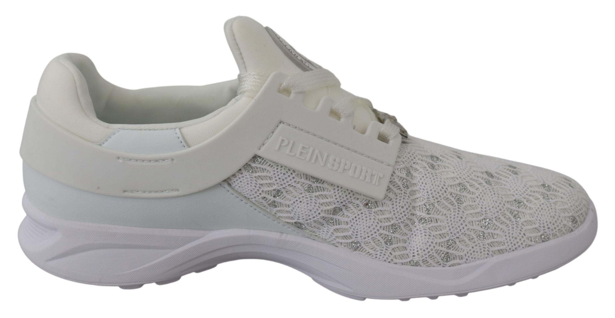 White Polyester Runner Beth Sneakers Shoes - EU36/US6