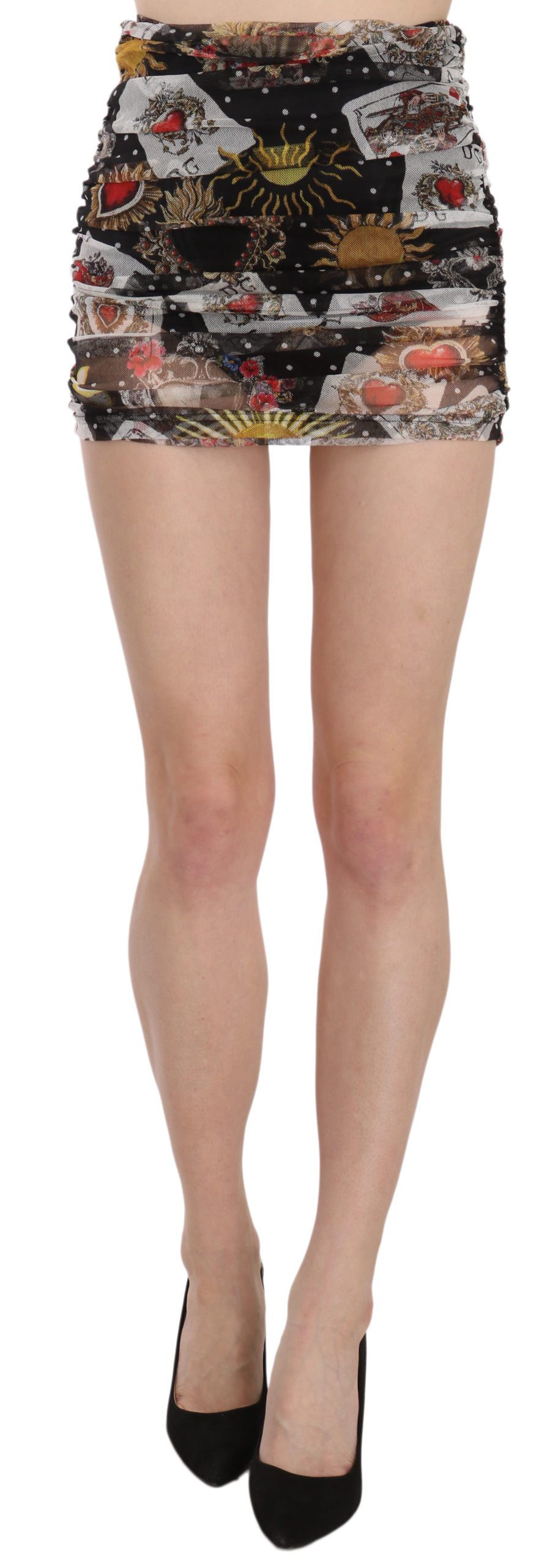 Dolce & Gabbana Women's Deck Of Cards Micro Skirt Black SKI1328 - IT40|S