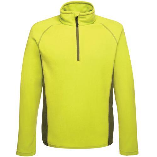 Regatta Men's Ashmore Half Zip Fleece Various Colours T_TRF505 - Lime Green/Racing Green 3XL