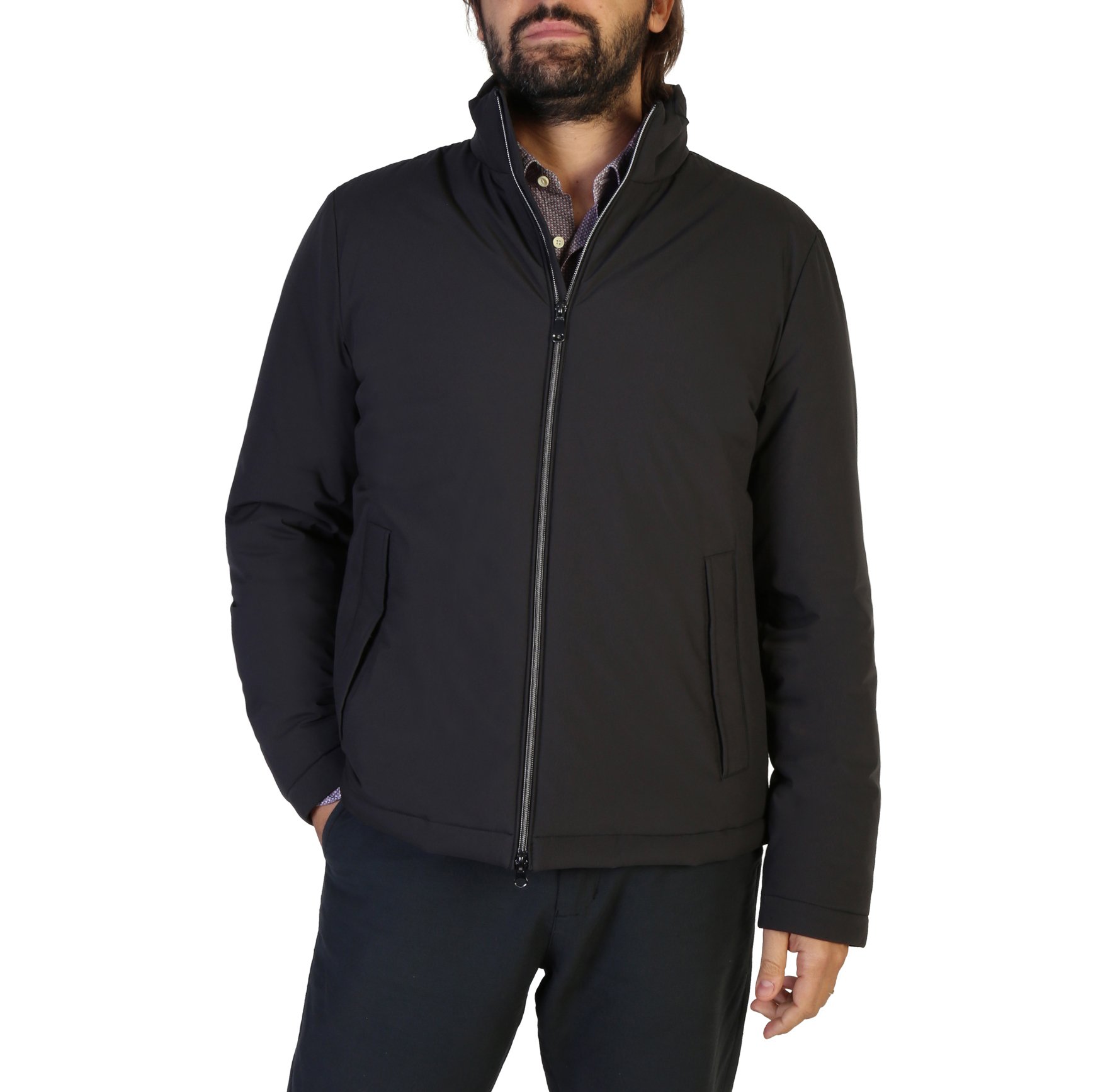 Geox Men's Jacket Brown M8428MT2504 - black 46
