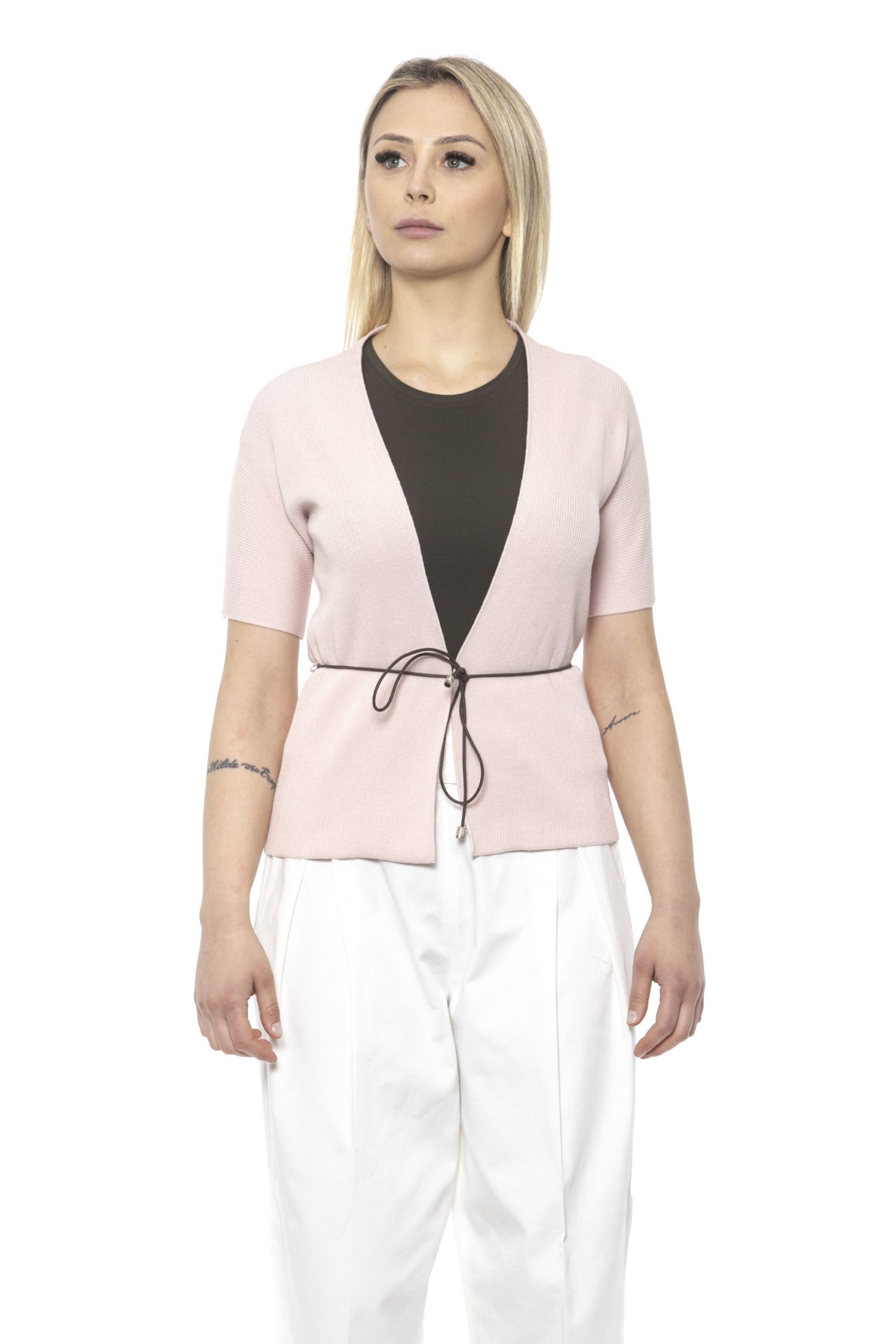Peserico Women's Rosa Sweater Pink PE1426906 - IT48 | XL