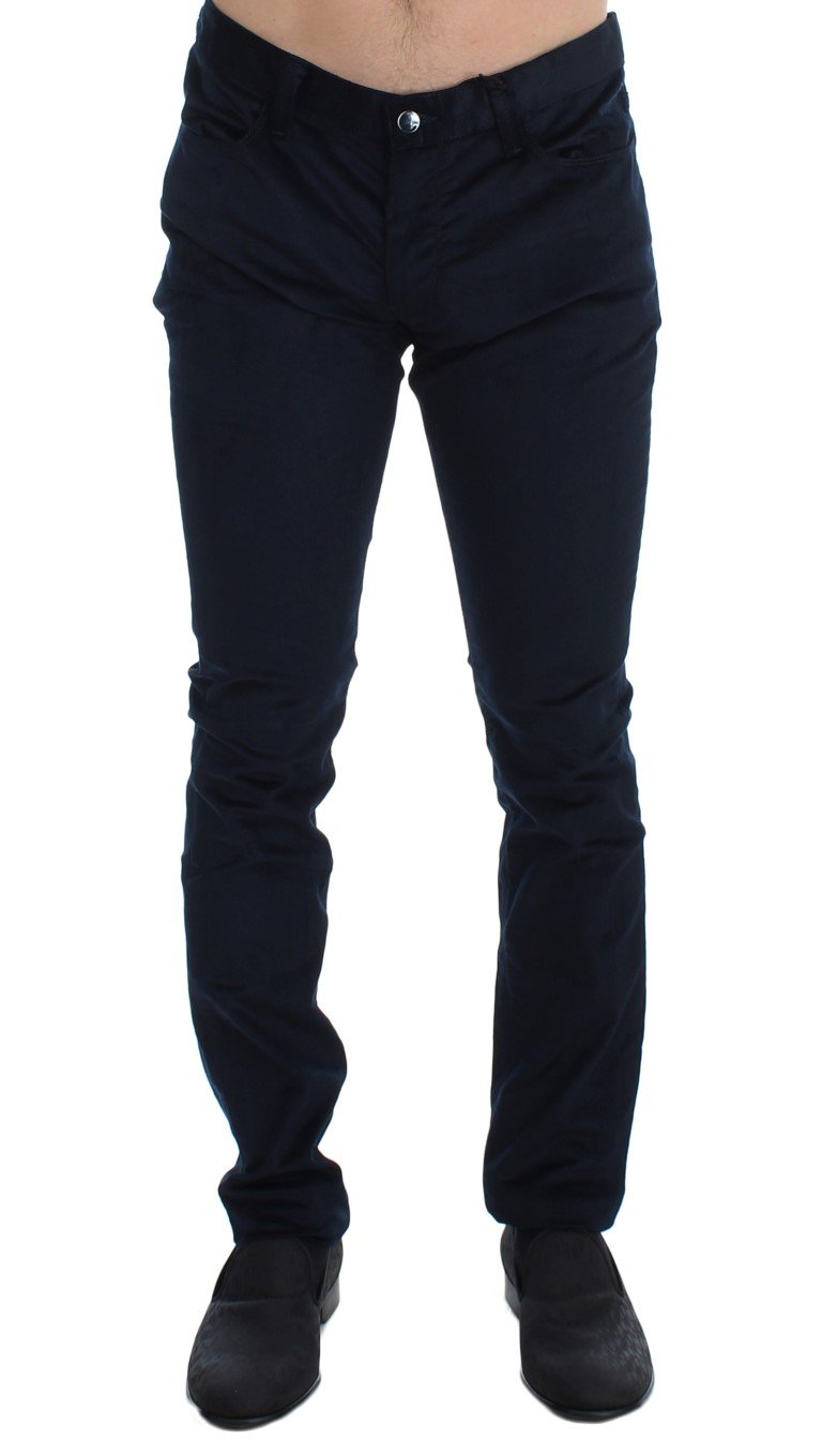 Costume National Men's Corduroy Slim Fit Trouser Blue SIG17938 - W34