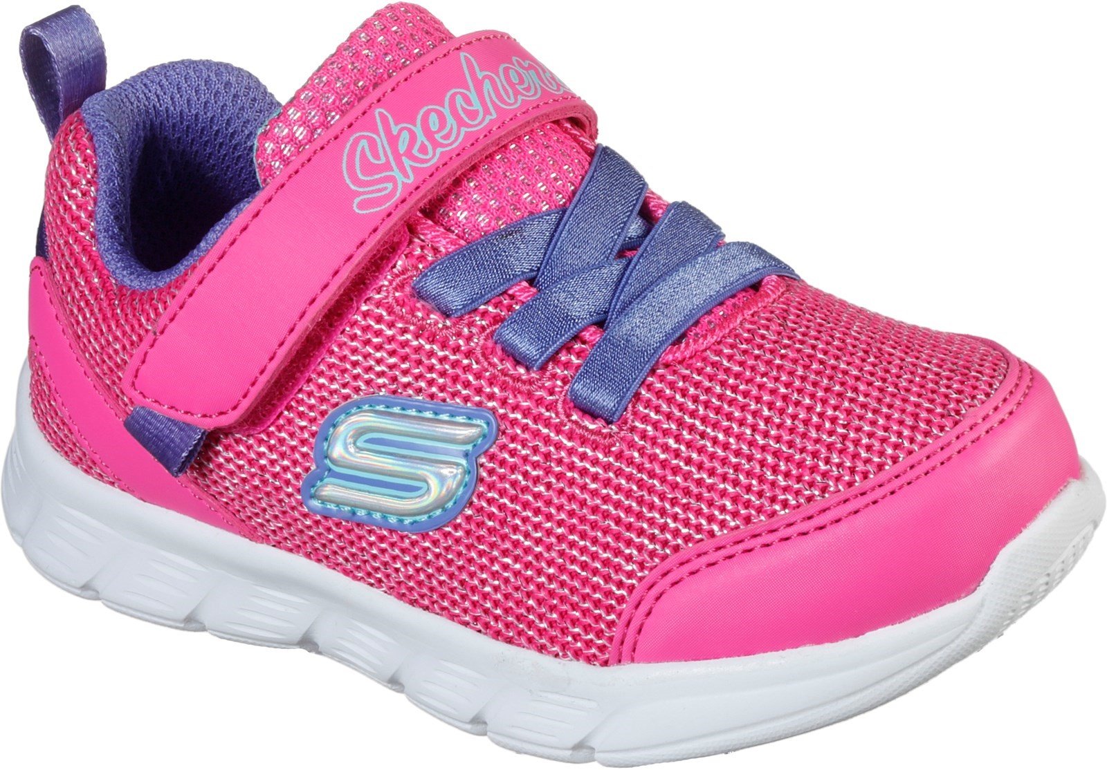 Skechers Kid's Comfy Flex Sports Trainer Various Colours 31139 - Hot Pink/Purple 4