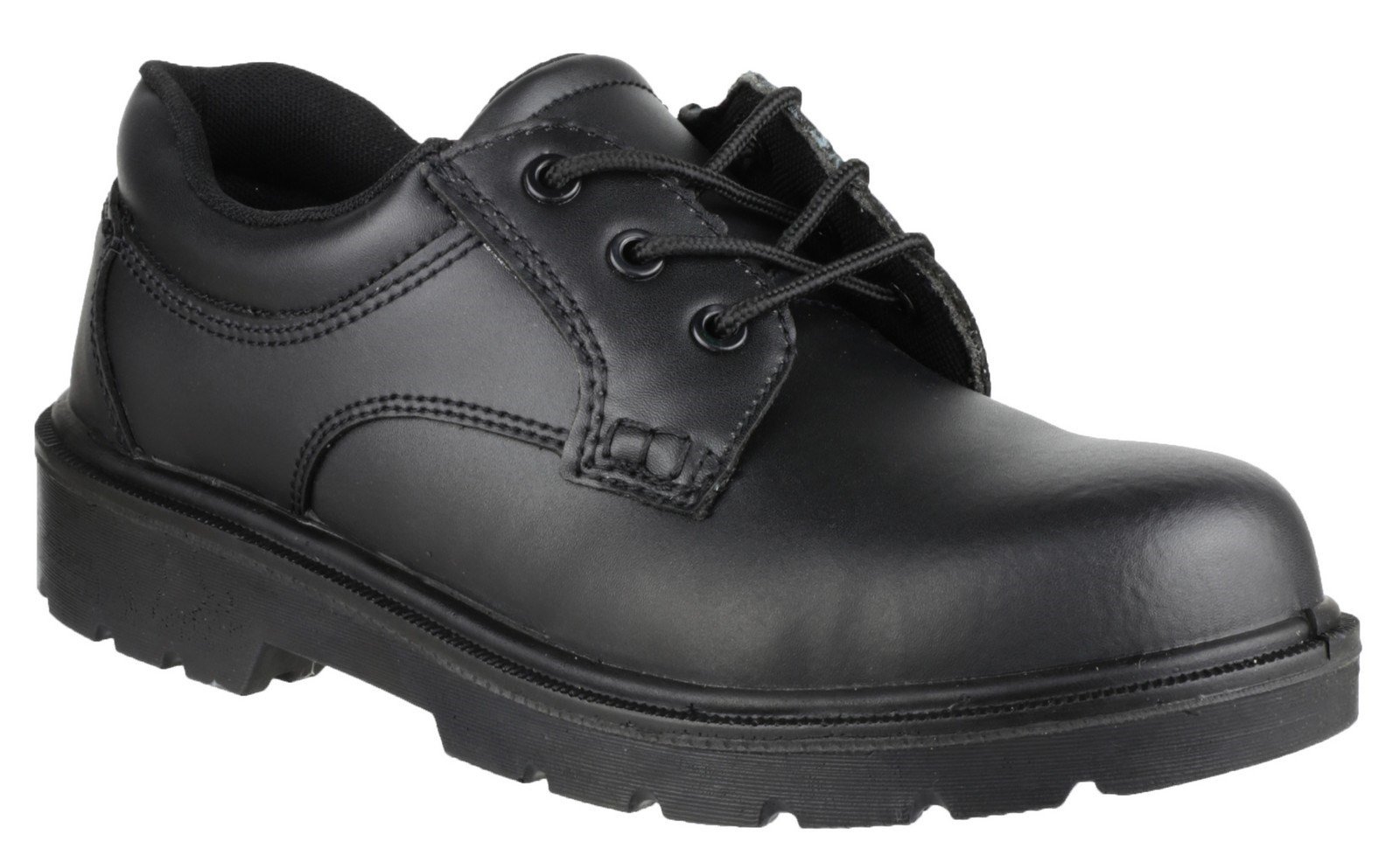 Amblers Unisex Safety Metal Free Composite Gibson Lace Shoe Black 02459 - Black 3