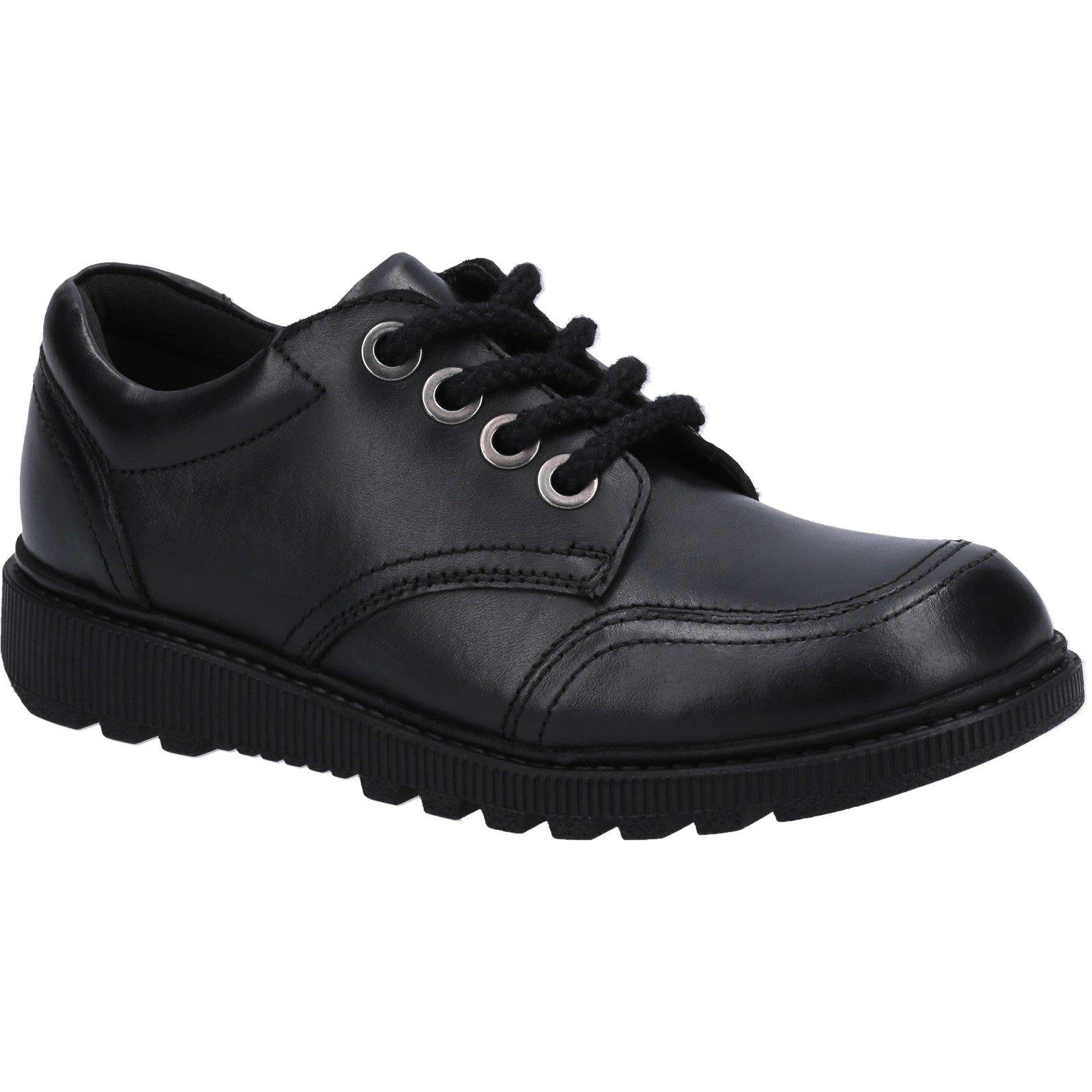 Hush Puppies Kid's Kiera Junior School Shoe Black 30821 - Black 12