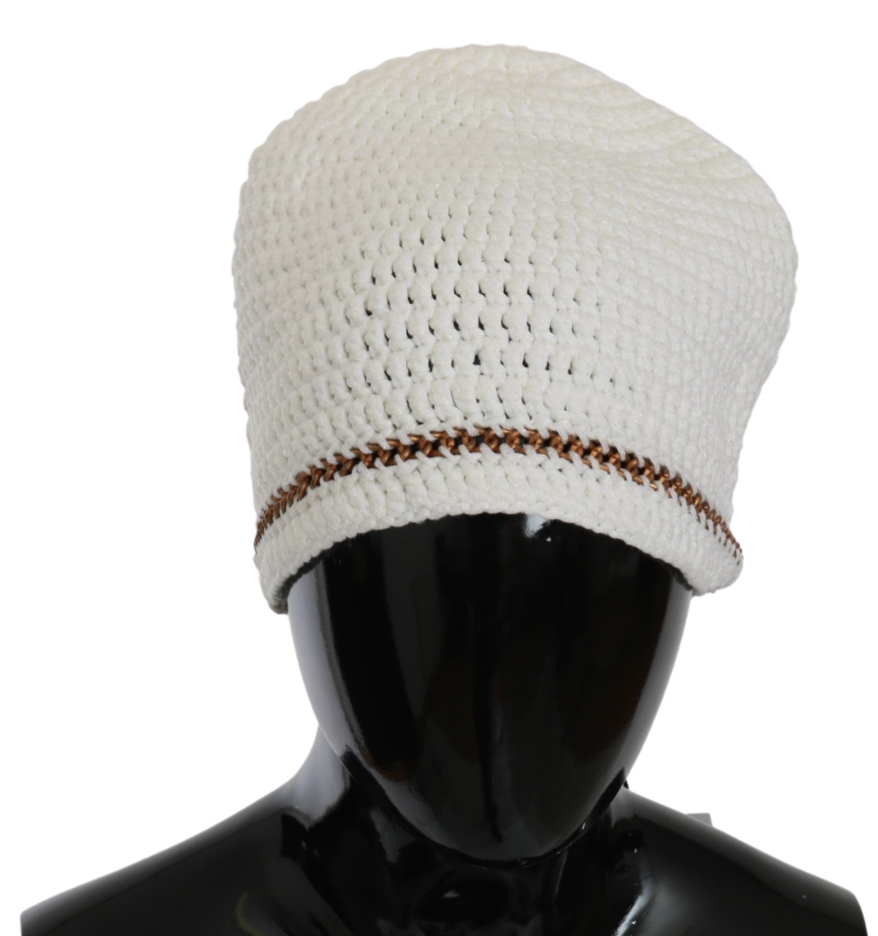 Ermanno Scervino Men's Woven Chain Hat White HAT20128