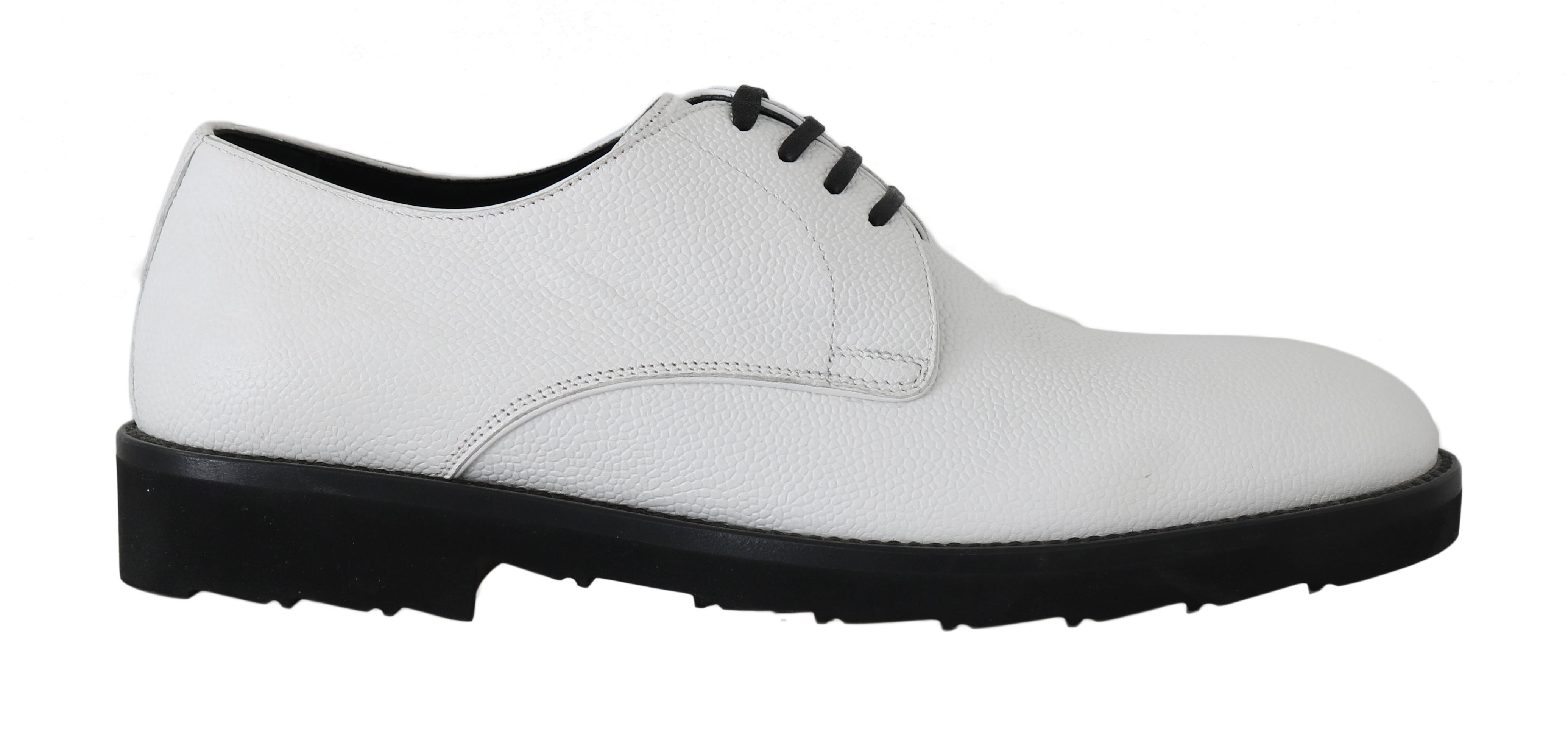 Dolce & Gabbana Men's Leather Formal Derby Shoes White MV2173 - EU45/US12