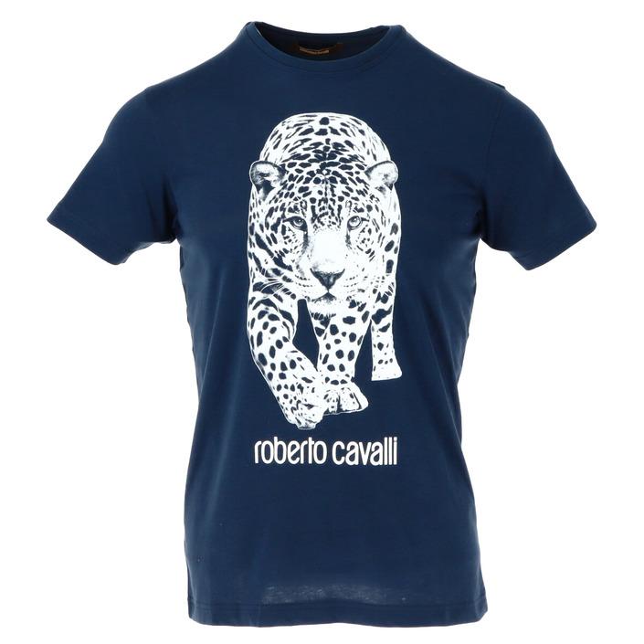 Roberto Cavalli - Roberto Cavalli Men T-Shirt - blue 3XL