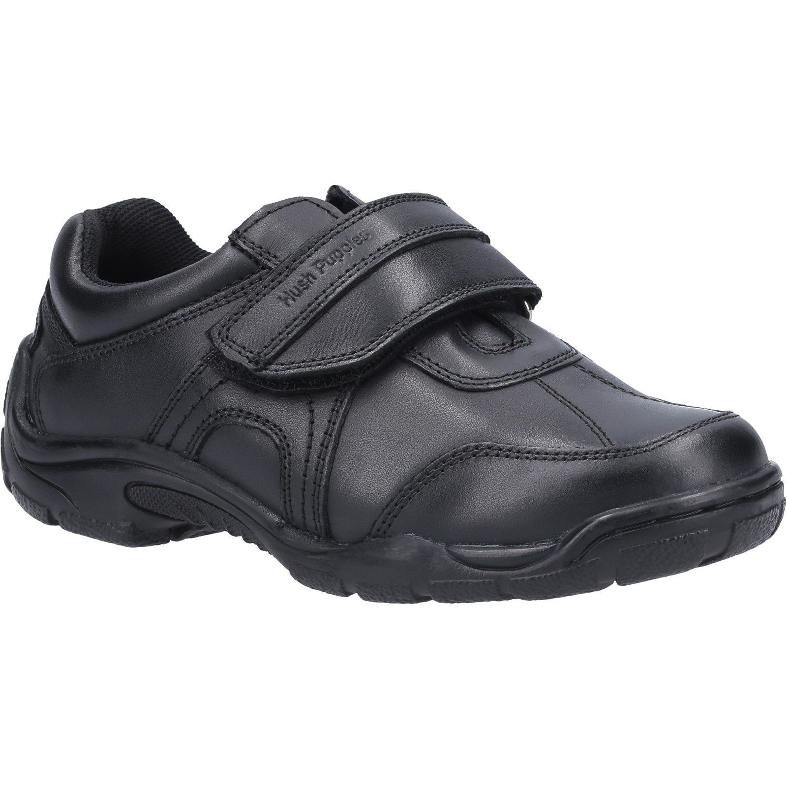 Hush Puppies Kid's Arlo Junior School Shoe Black 30853 - Black 13