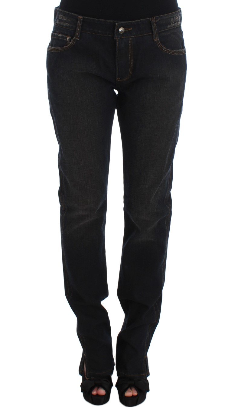 Ermanno Scervino Women's Cotton Boyfriend Jean Blue SIG30276 - IT48|XXL