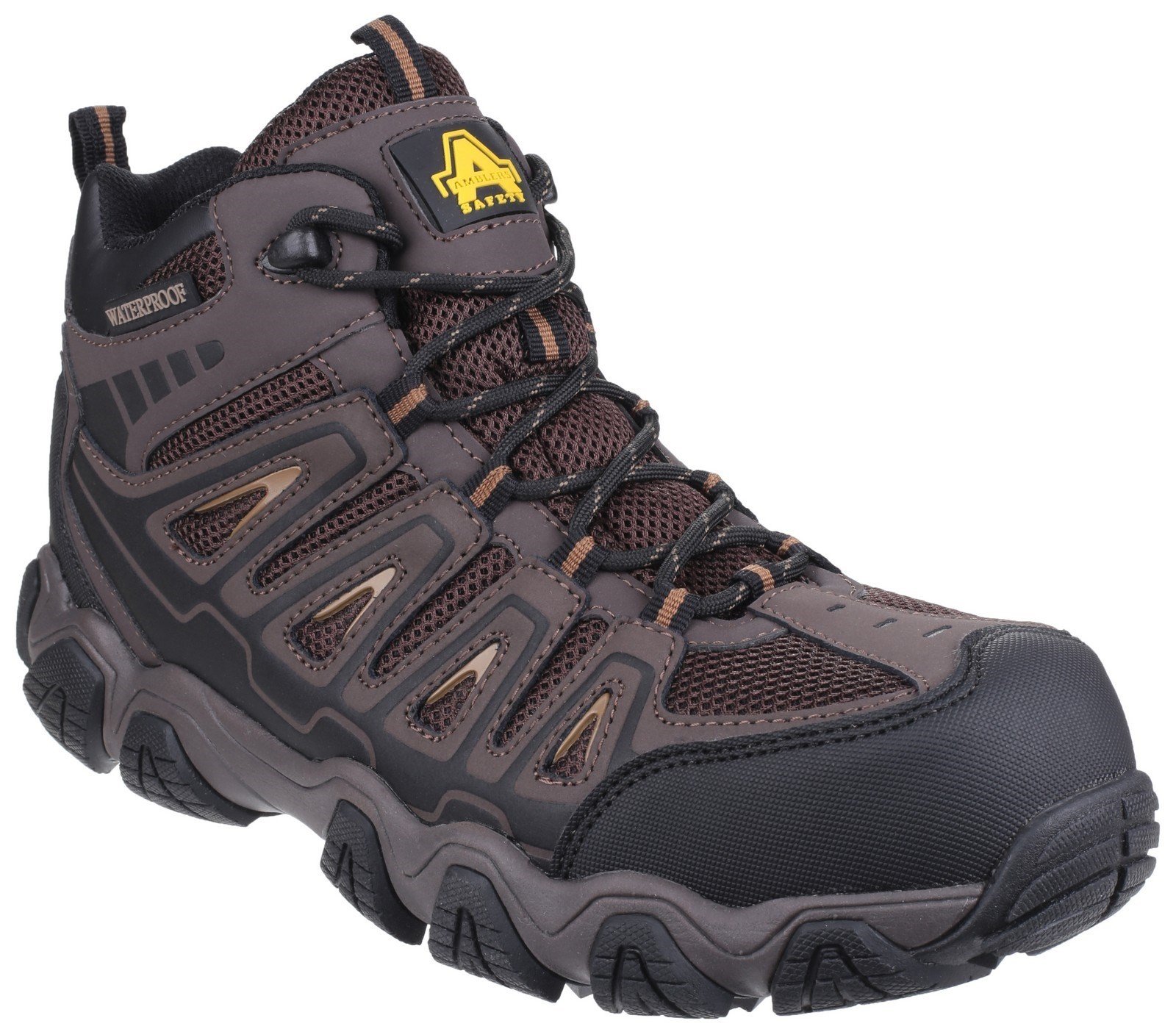 Amblers Unisex Safety Waterproof Non-Metal Hiker Boot Brown 24341 - Brown 9