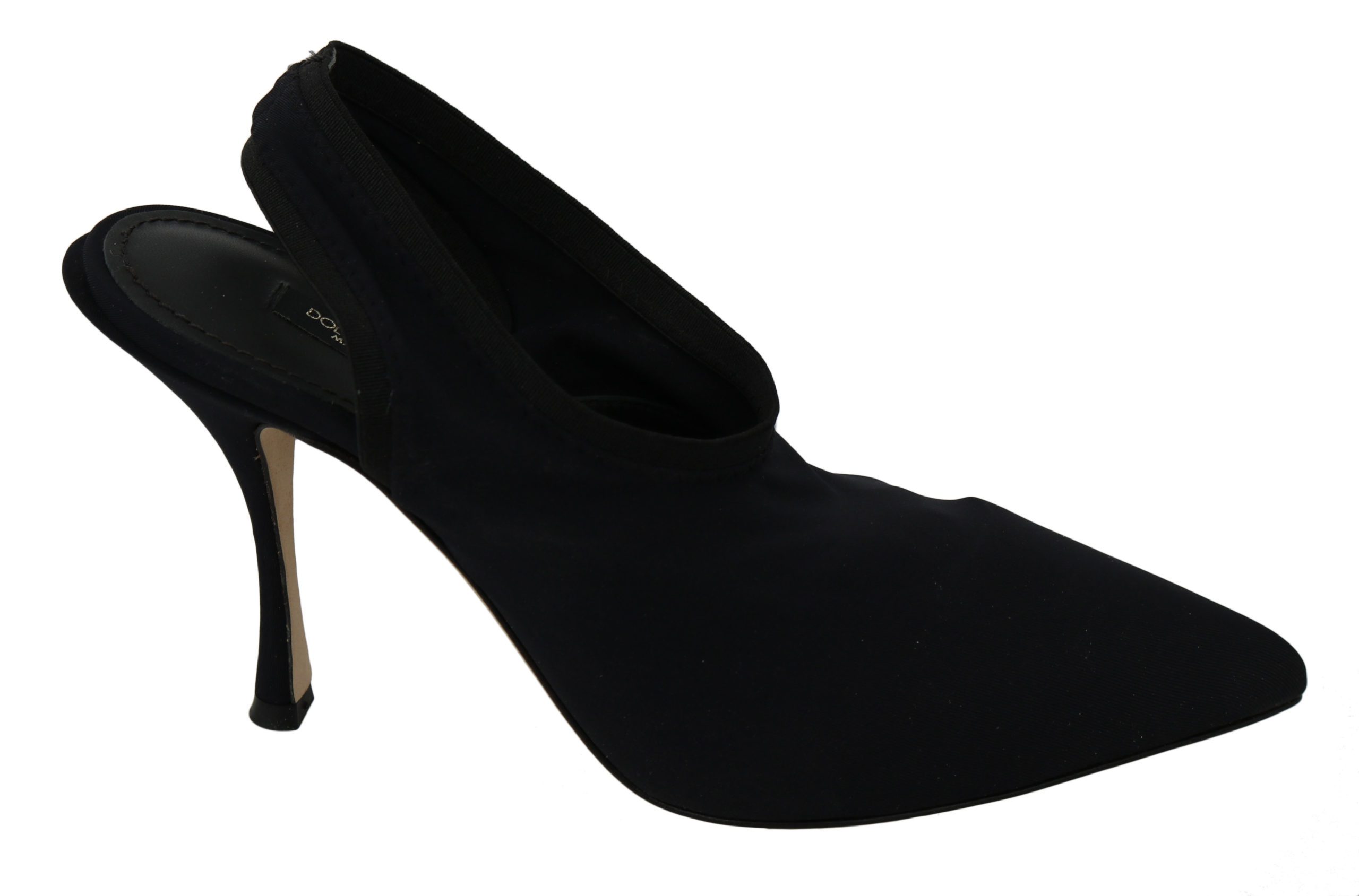 Dolce & Gabbana Women's Jersey Stretch Slingback Heel Black LA7433 - EU36.5/US6