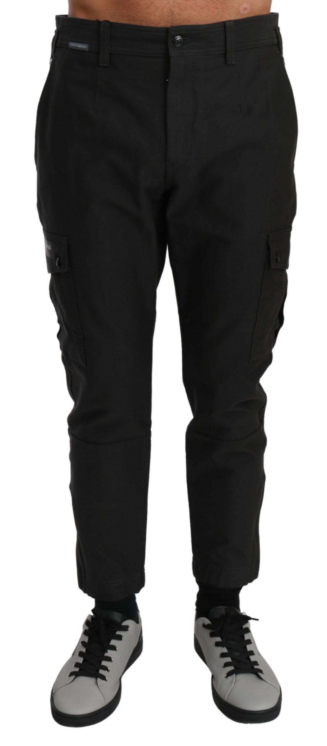 Dolce & Gabbana Men's Cargo Casual Cotton Trouser Gray PAN70991 - IT48 | M