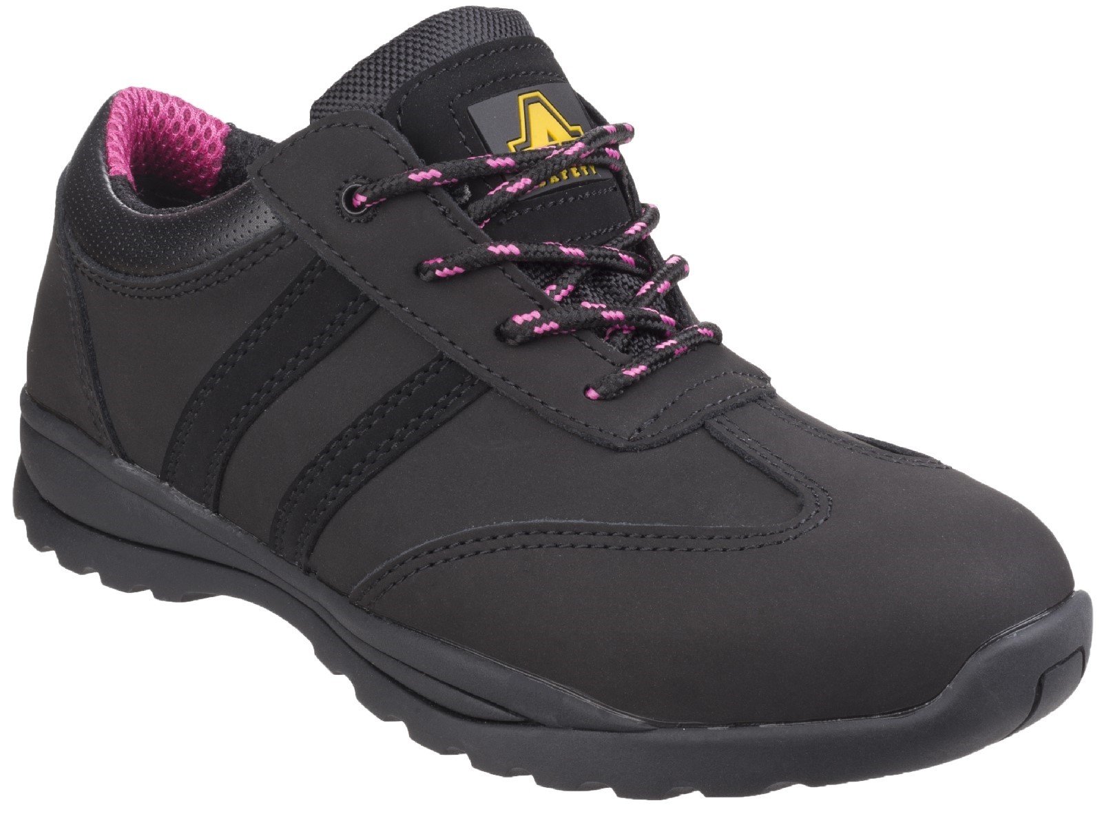 Amblers Women's Safety Sophie Lace Up Trainer Black 24927 - Black 2