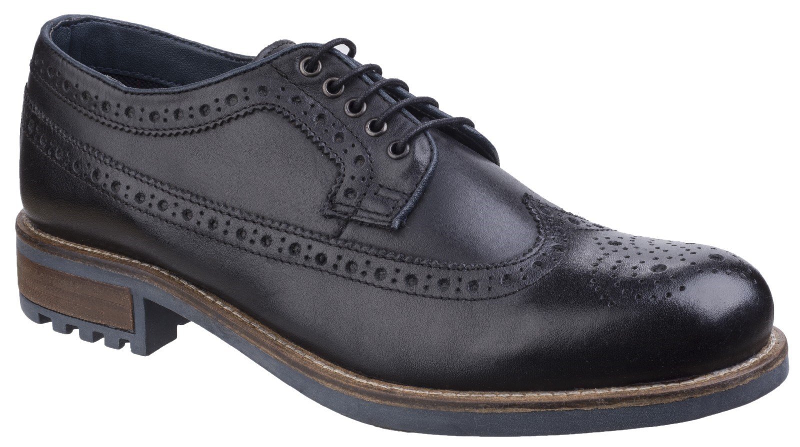 Cotswold Men's Poplar Brogue Dress Shoe Various Colours 25529 - Black 11