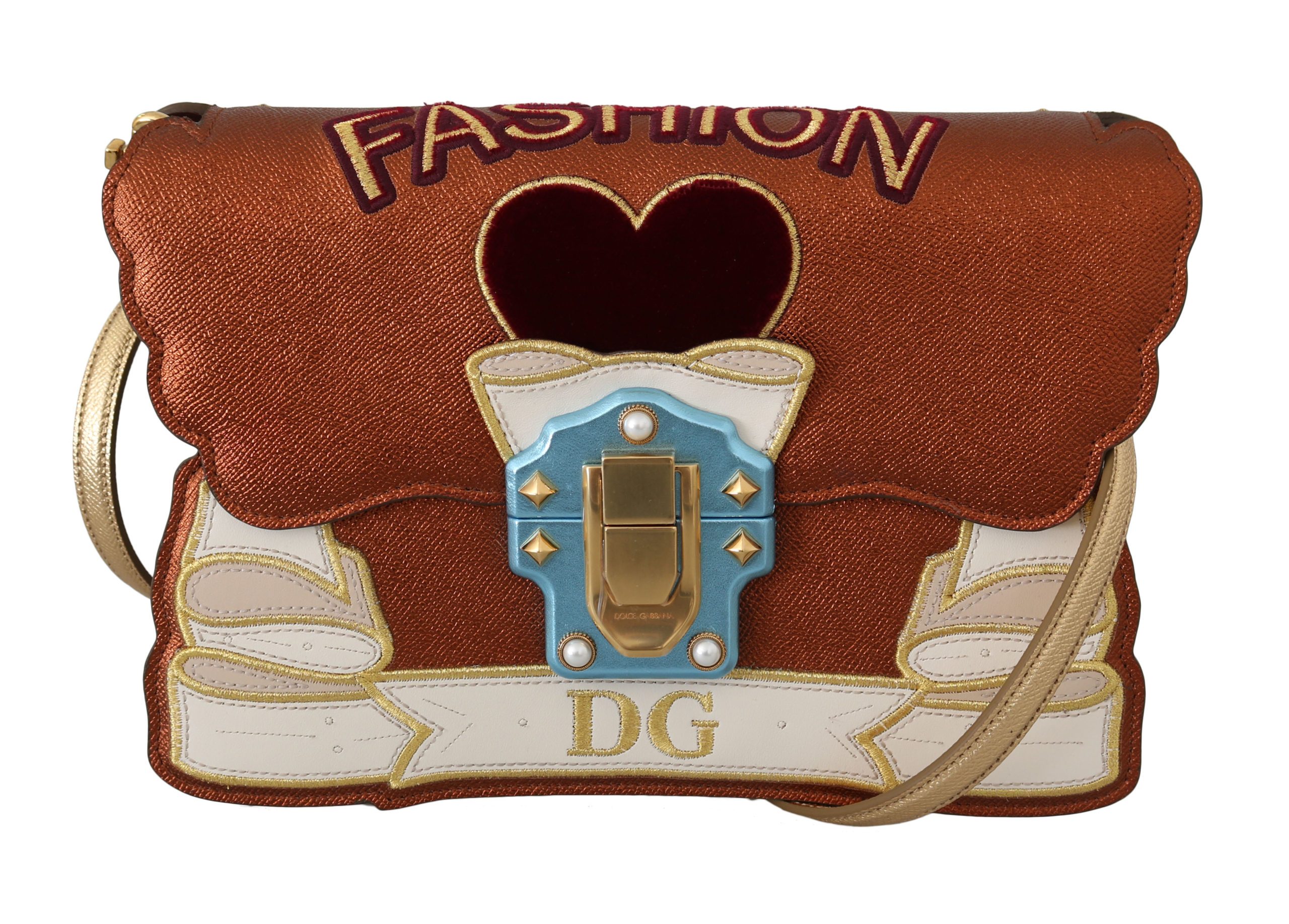 Dolce & Gabbana Women's Leather LUCIA FASHION Shoulder Bag Multicolor VA8848