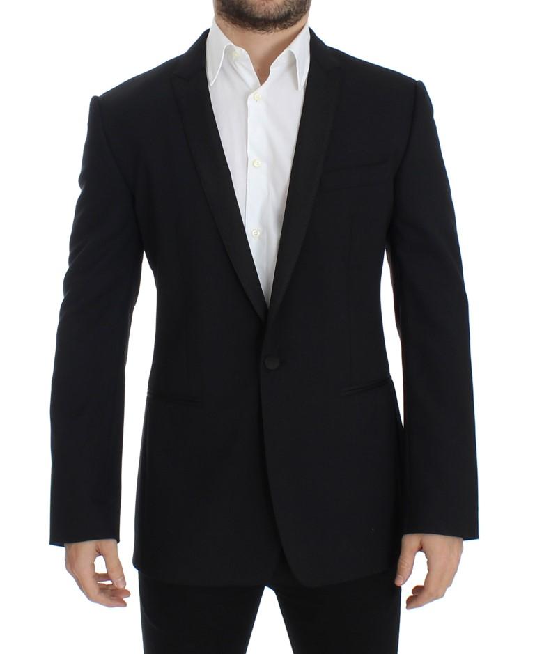 Dolce & Gabbana Men's wool stretch slim fit Blazer Black SIG12224 - IT48 | M