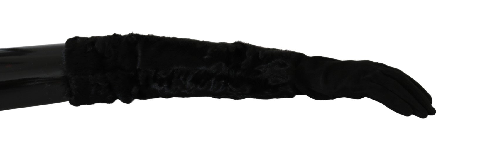 Dolce & Gabbana Women's Elbow Length Mitten Gloves Black LB1013 - 7.5|S