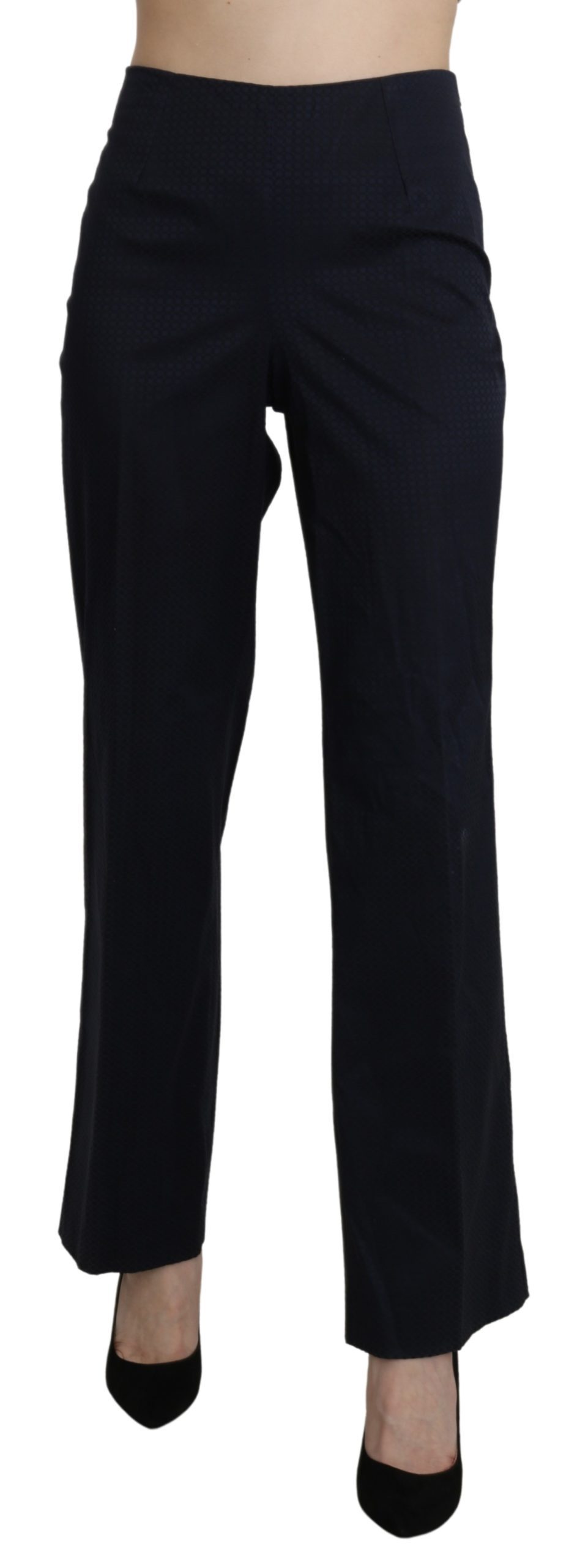 BENCIVENGA Women's High Waist Straight Trousers Navy Blue PAN71347-46 - IT46|XL