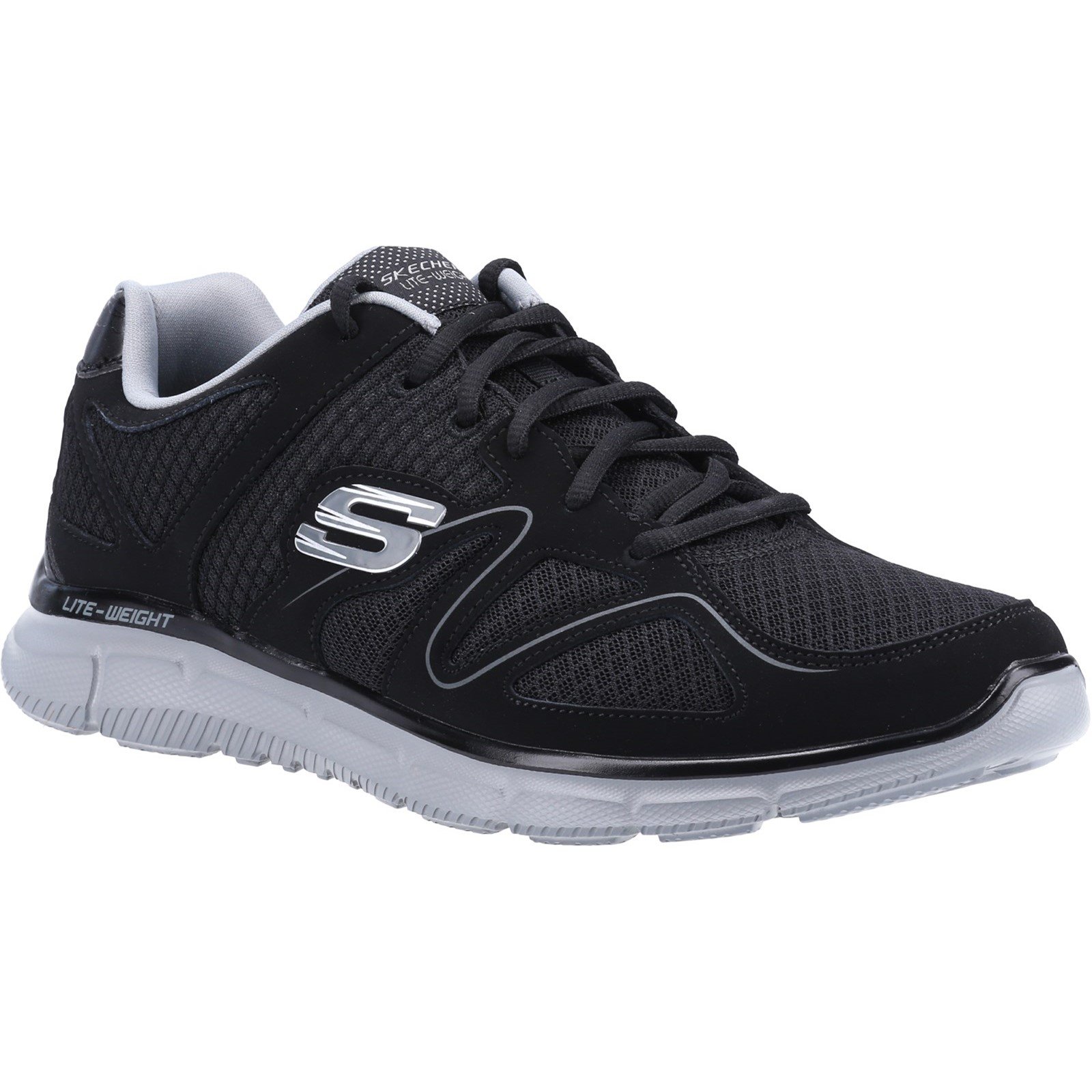 Skechers Men's Verse Flash Point Trainer Various Colours 33122 - Black/Grey 9