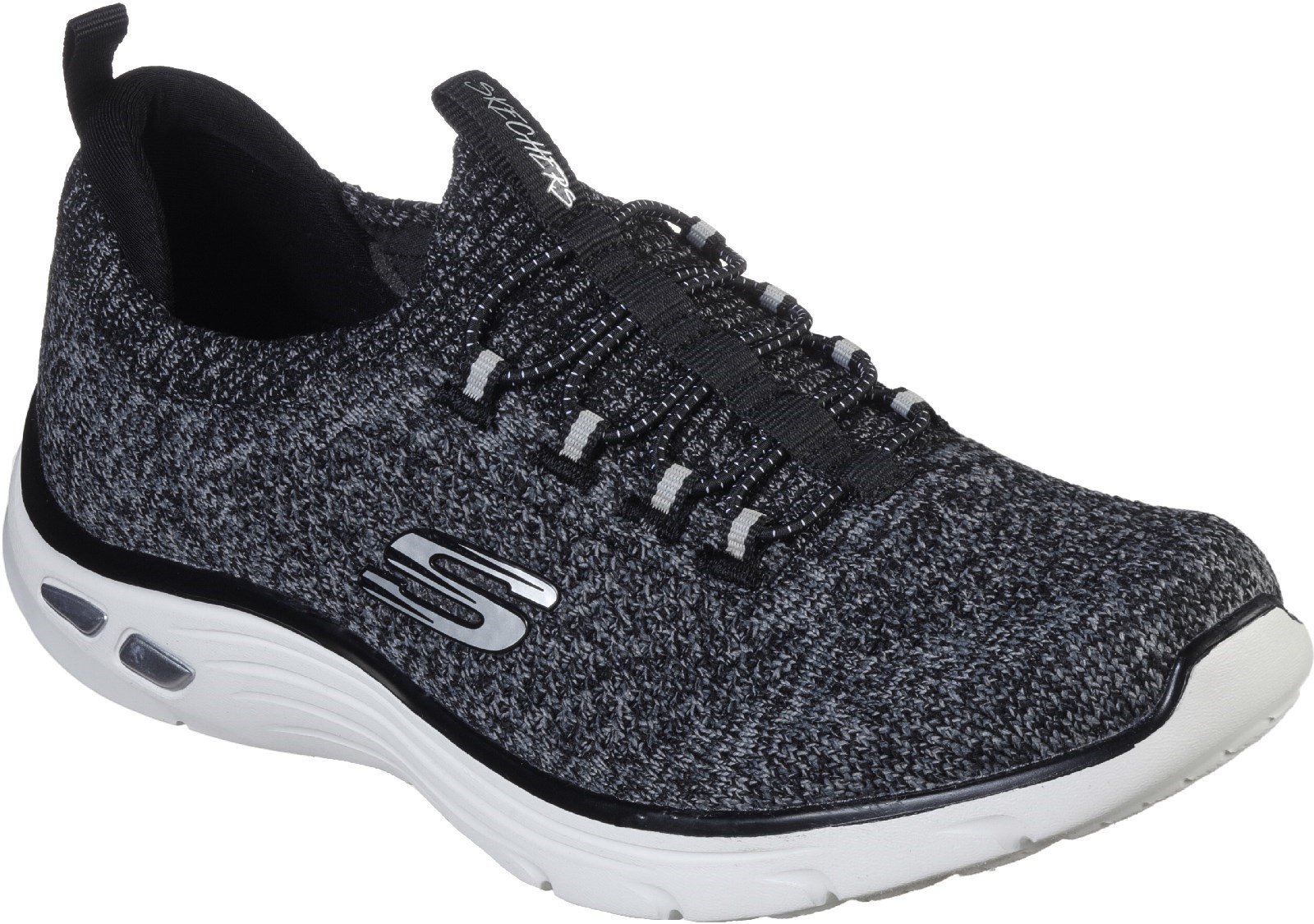 Skechers Women's Relaxed Fit Empire D'Lux Sharp Trainers Various Colours 30300 - Black/White 3