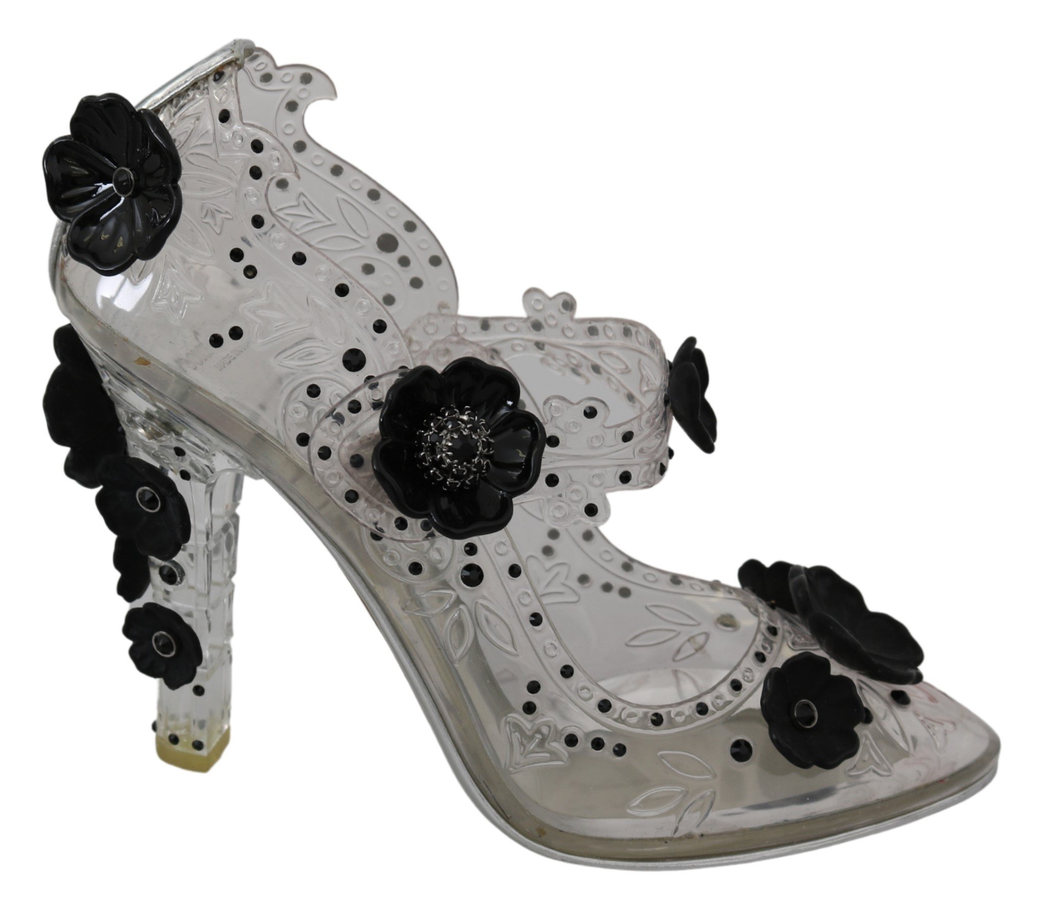 Dolce & Gabbana Women's Crystal CINDERELLA Pumps Transparent LA7343 - EU39/US8.5