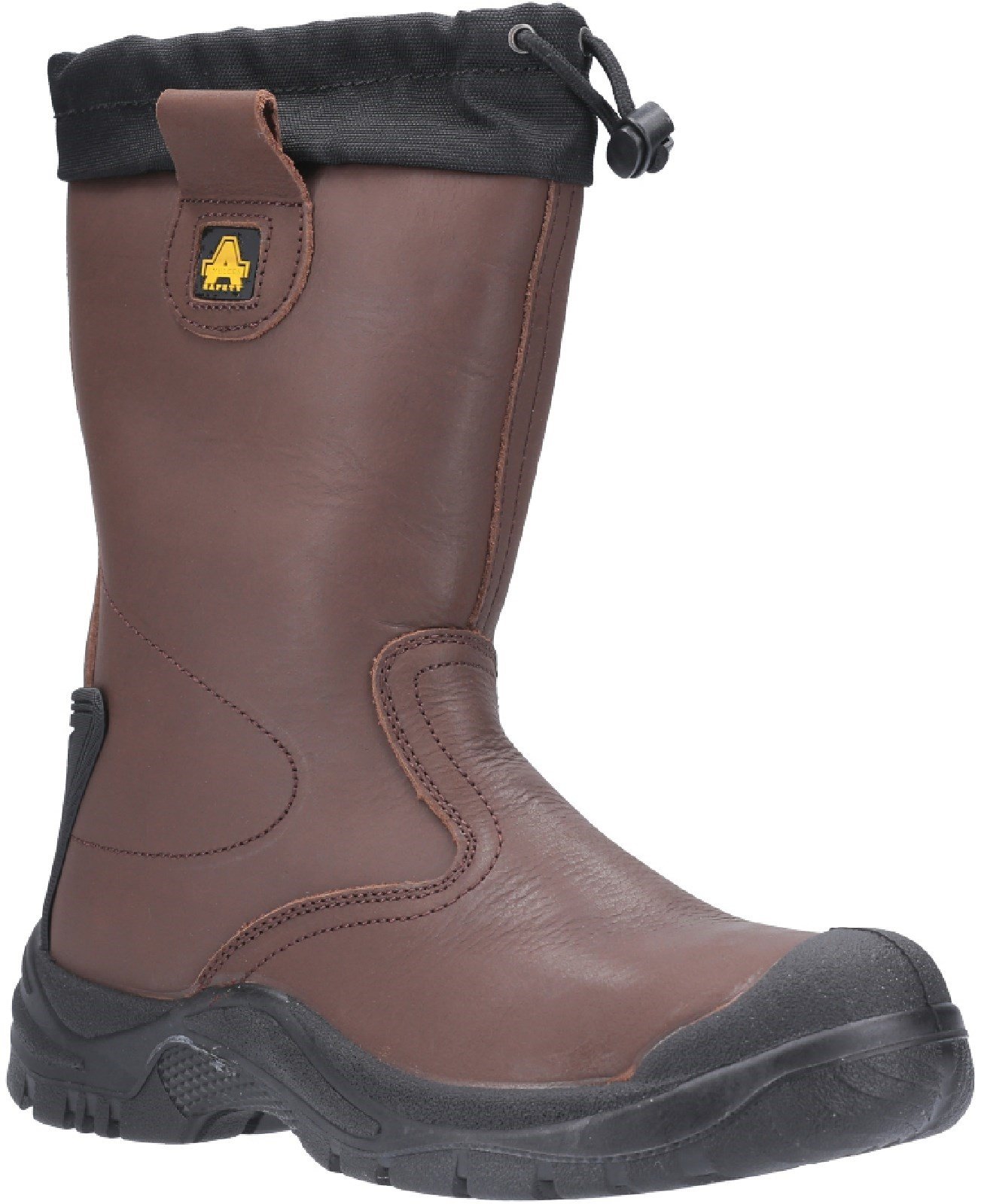 Amblers Unisex Safety Antistatic Pull On Rigger Boot Brown 28126 - Brown 4