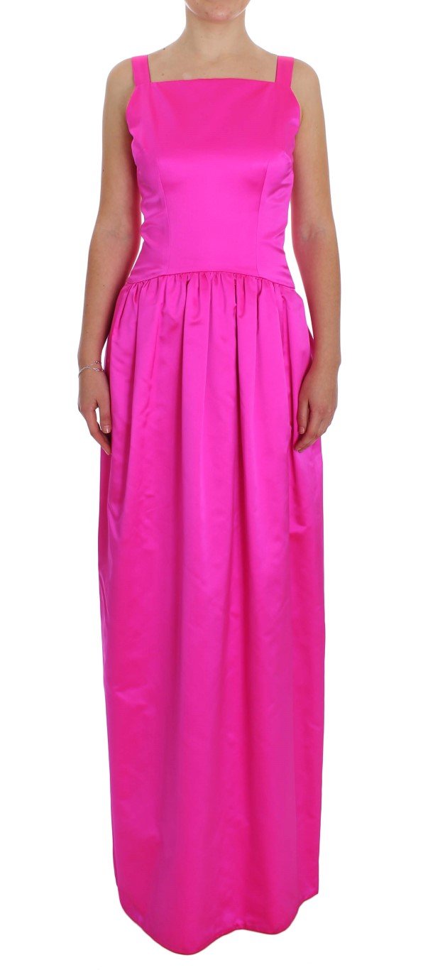 Dolce & Gabbana Women's Silk Long Sheath Ball Gown Dress Pink NOC10150 - IT40|S