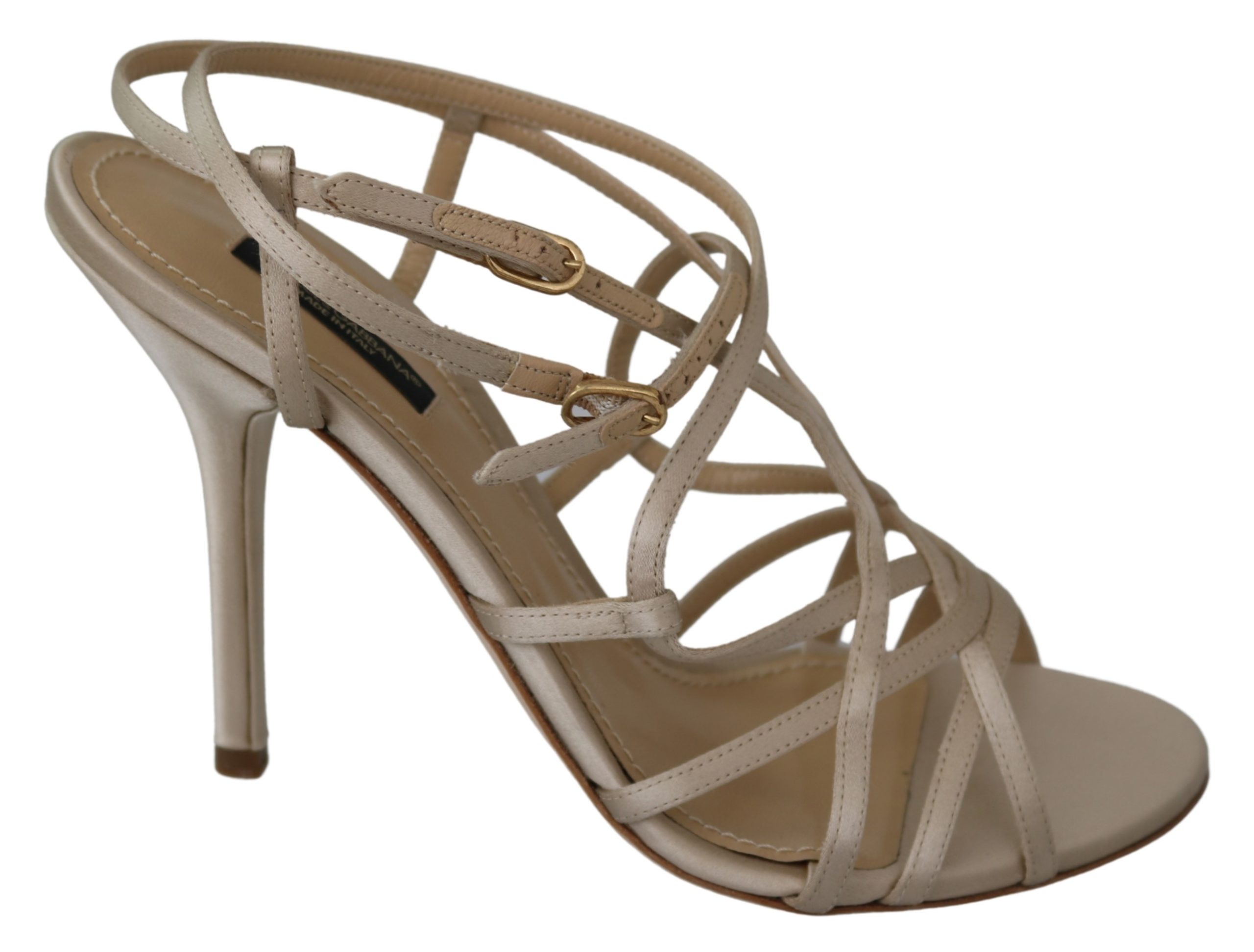 Dolce & Gabbana Women's Nude Ankle Strap Heels Beige LA7719-39 - EU39/US8.5